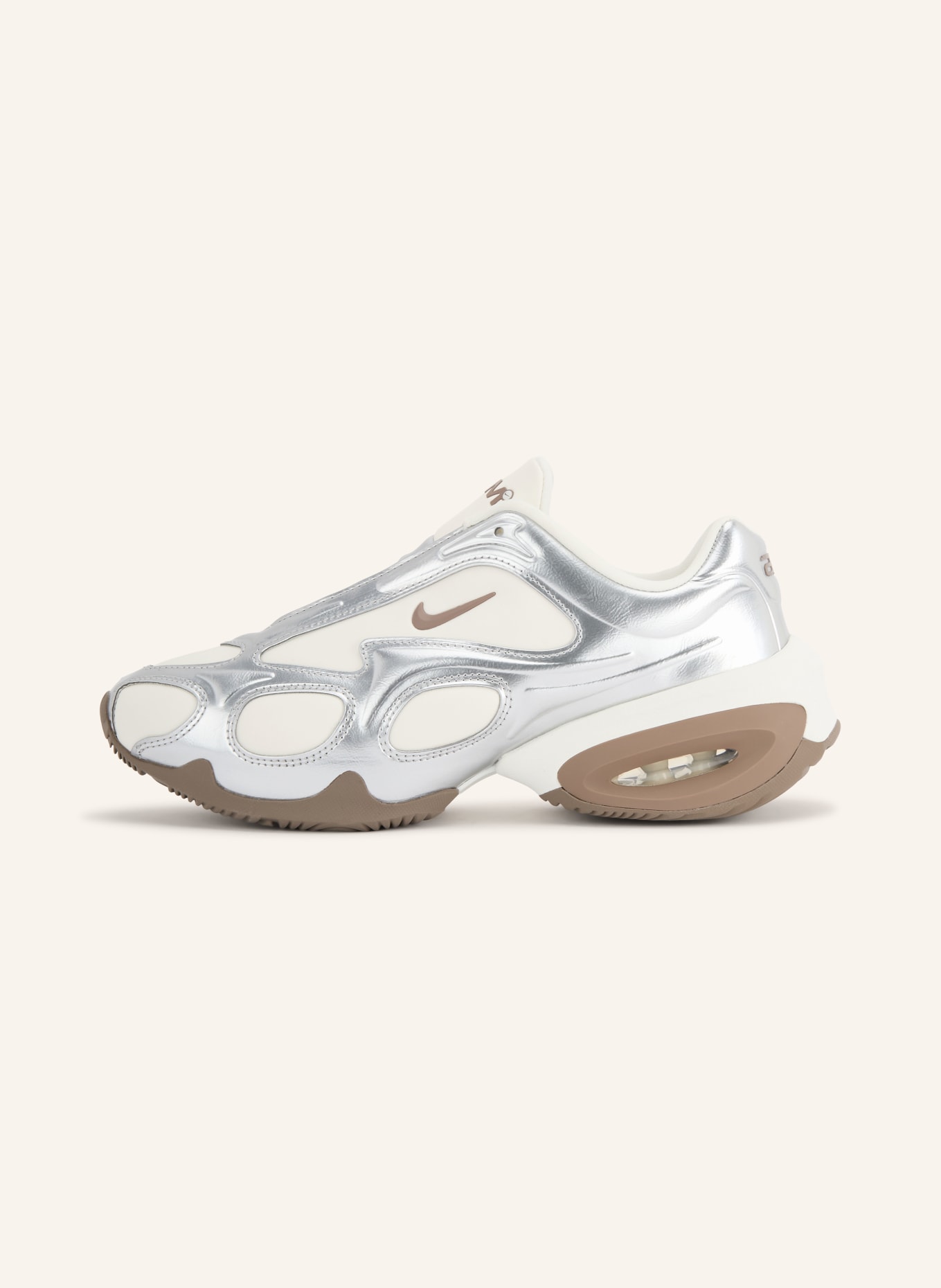 Nike AIR MAX MUSE Sneakers: SILVER / BROWN / ECRU