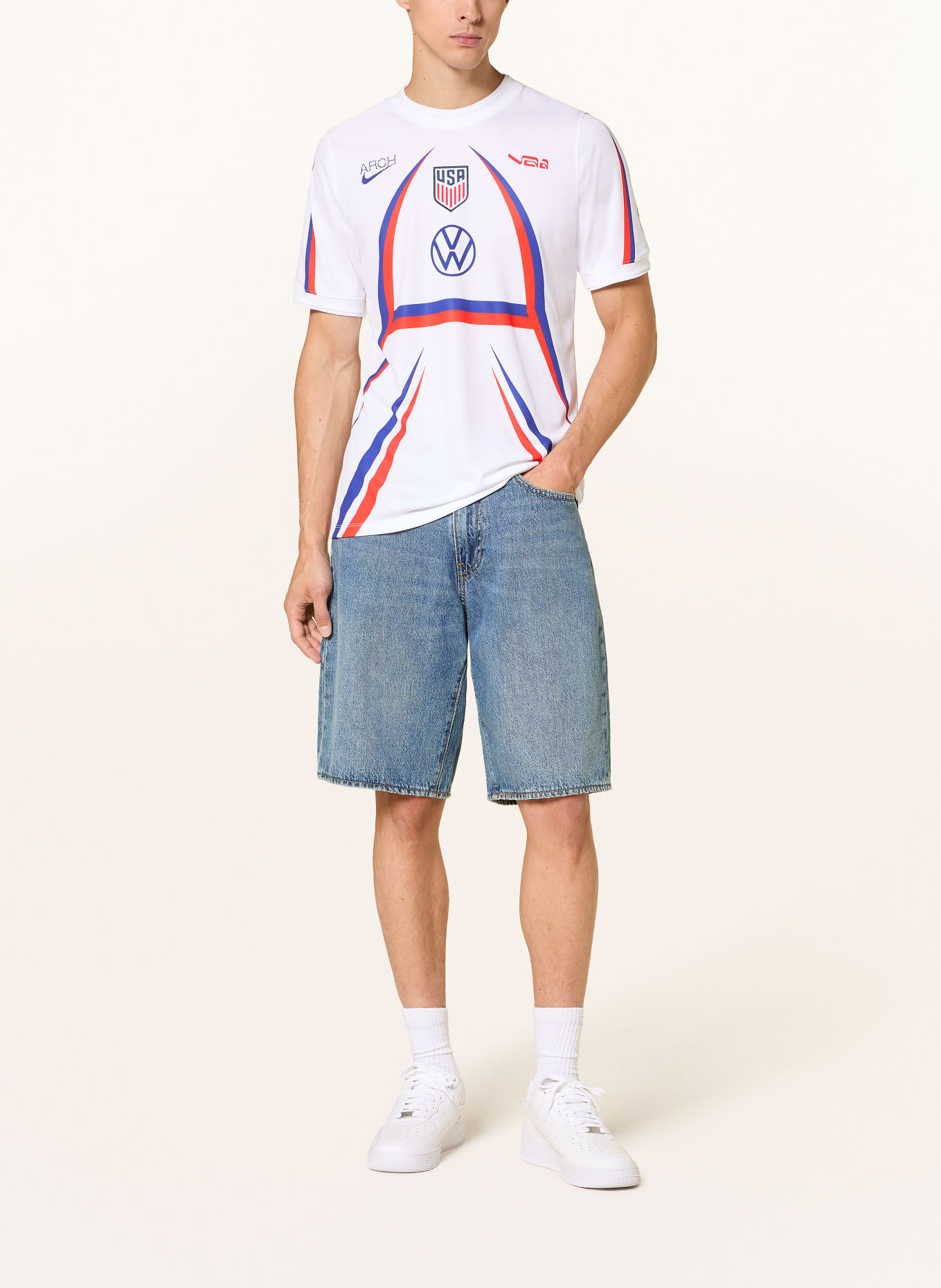 Nike Aufwärmtrikot ACADEMY PRO USA X V.A.A.: WEISS / ROT / BLAU