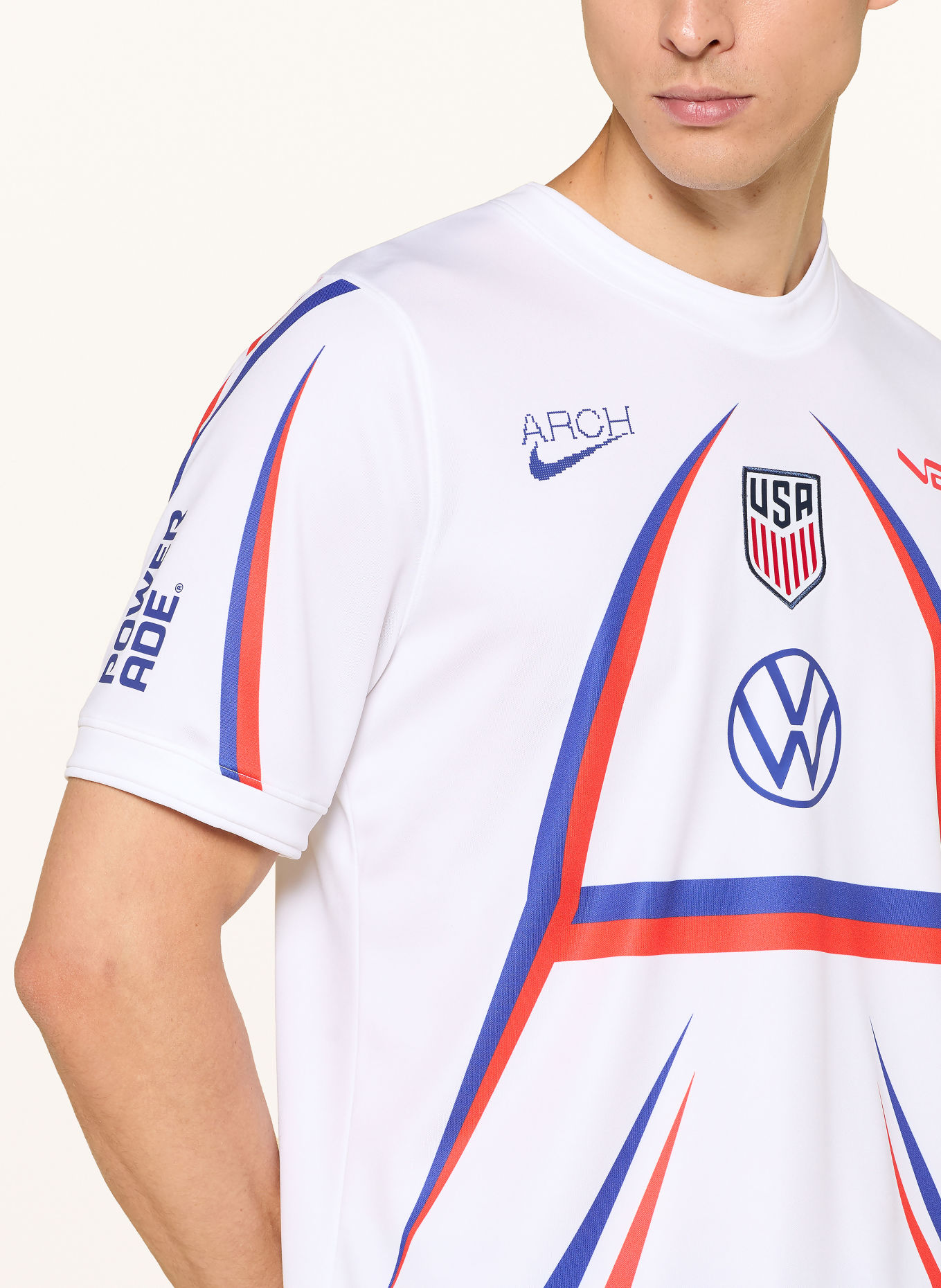 Nike Aufwärmtrikot ACADEMY PRO USA X V.A.A.: WEISS / ROT / BLAU
