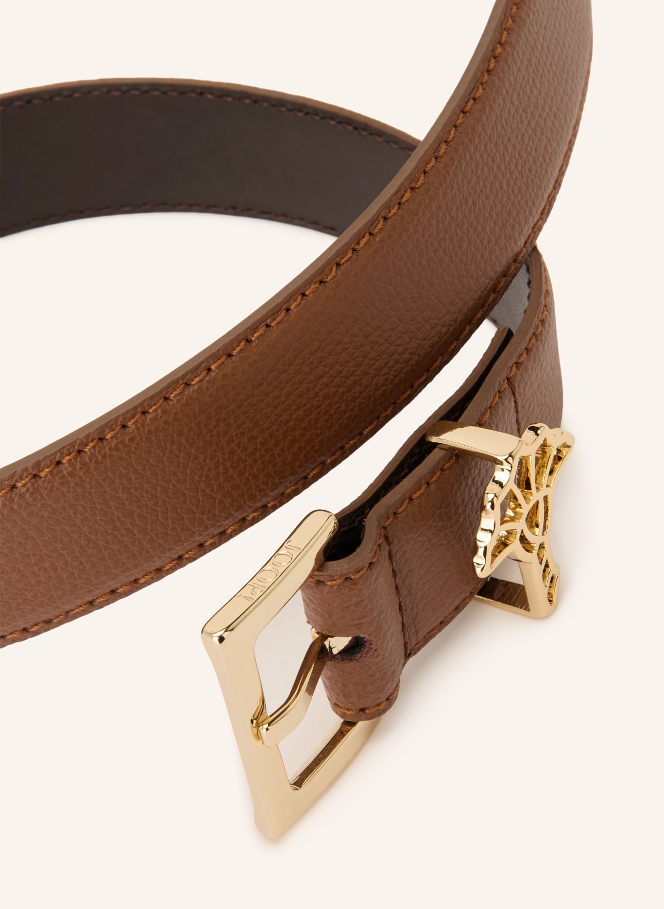 JOOP! ceinture en cuir: COGNAC / OR