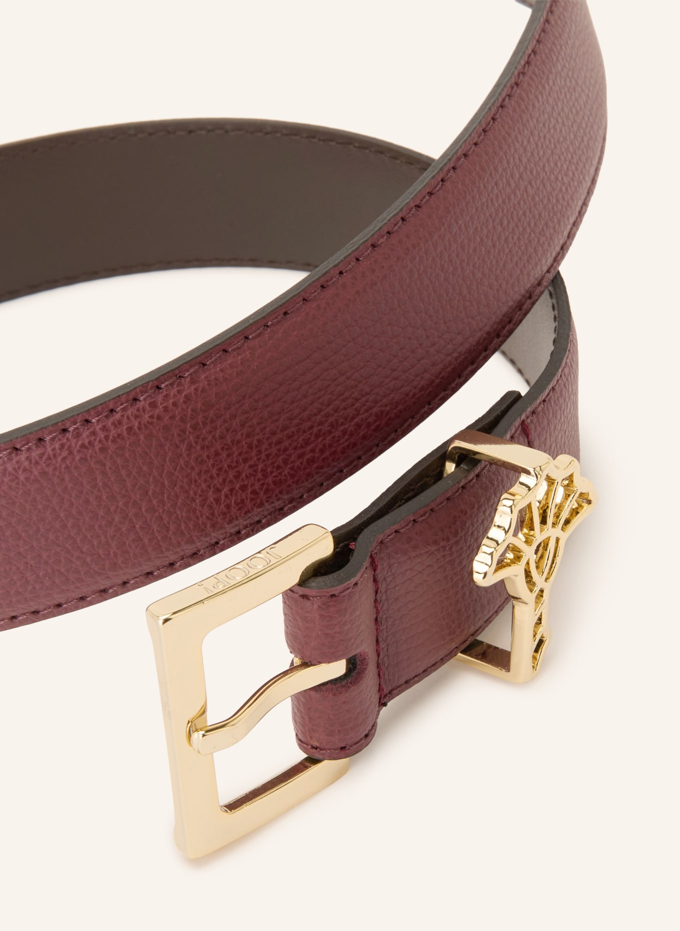 JOOP! ceinture en cuir: ROUGE FONCÉ / OR