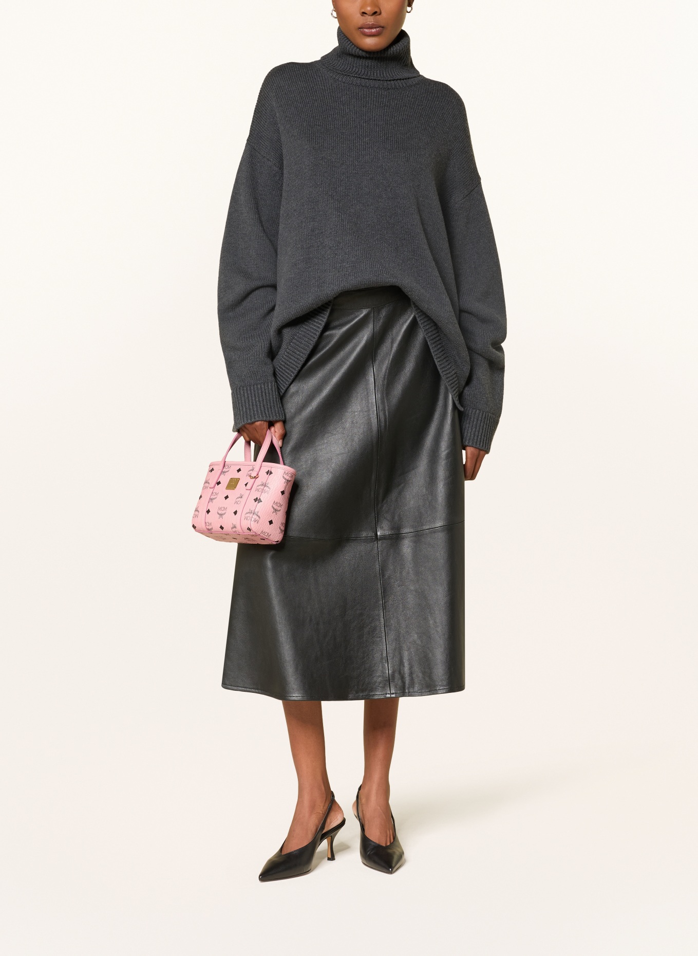 MCM TONI VI Shoulder Bag: PINK / GOLD / BLACK
