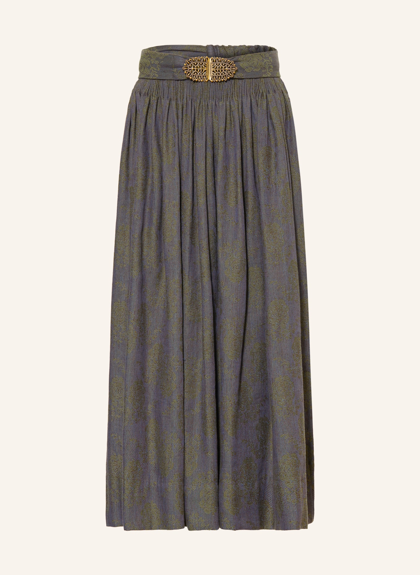 Gottseidank Traditional apron with linen: DARK BROWN / KHAKI / BLUE