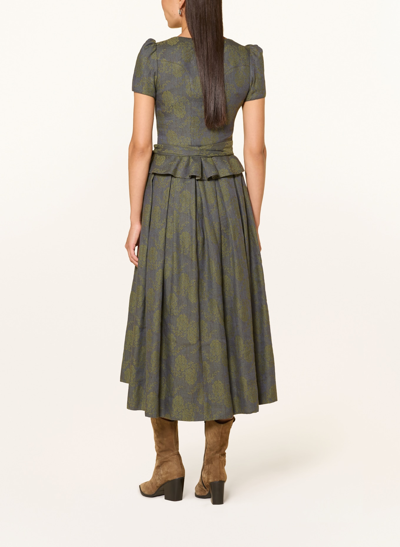 Gottseidank Dirndl-lijfje BEA: MARRON FONCÉ / KAKI / BLAUW
