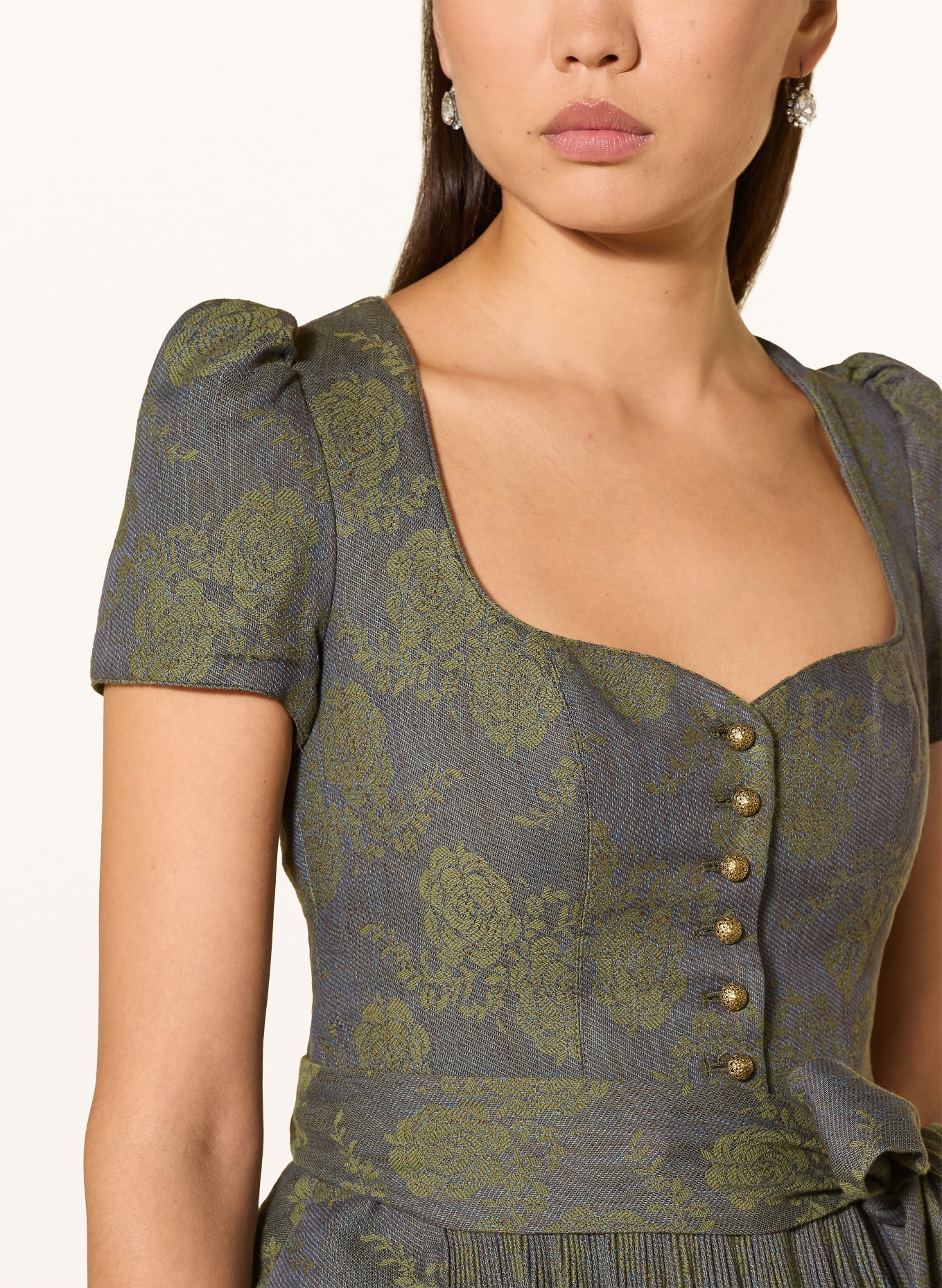 Gottseidank Dirndl-lijfje BEA: MARRON FONCÉ / KAKI / BLAUW