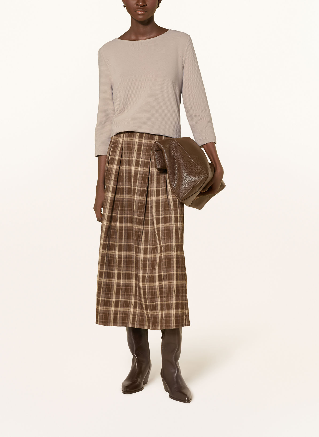 ZAÍDA Shirt with 3/4-length sleeves: BEIGE