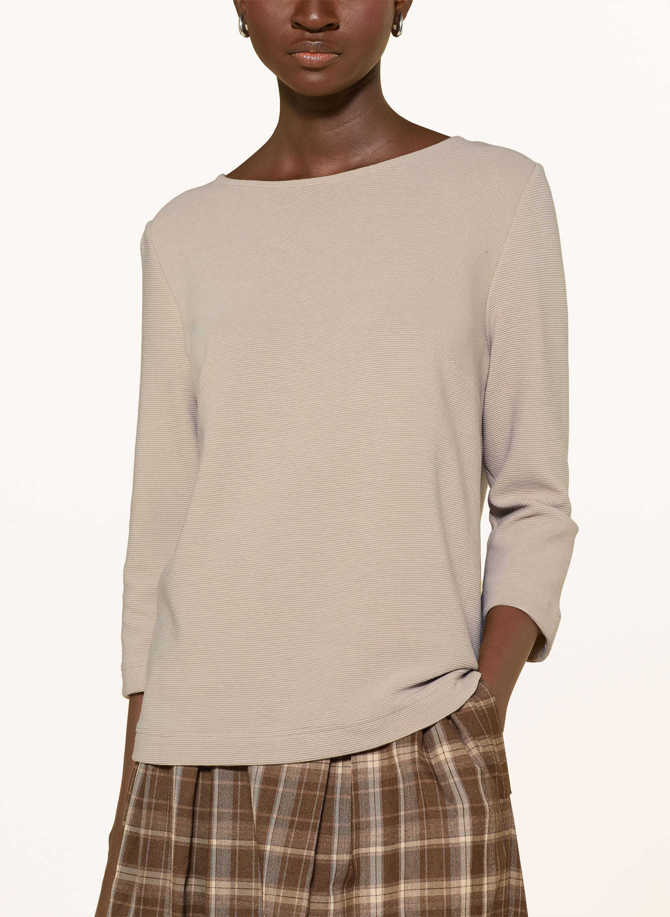 ZAÍDA Shirt with 3/4-length sleeves: BEIGE