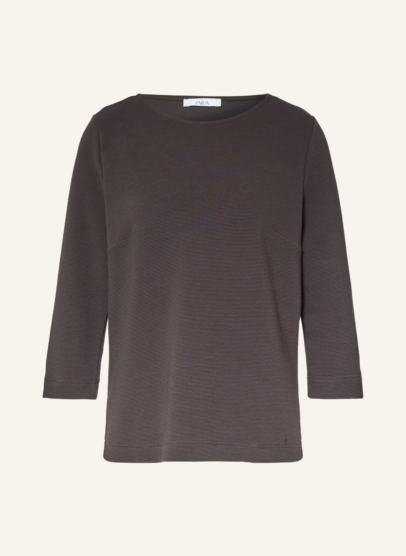 ZAÍDA Shirt with 3/4-length sleeves: DARK BROWN
