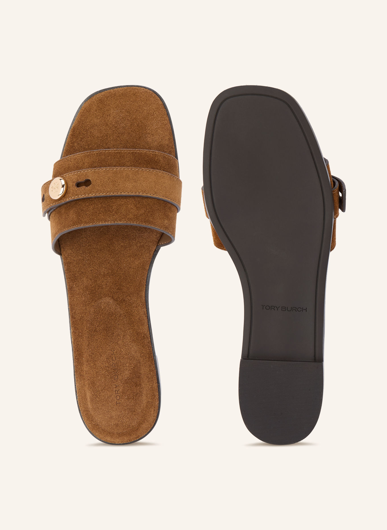 TORY BURCH Mules ROMY: MARRON / OR