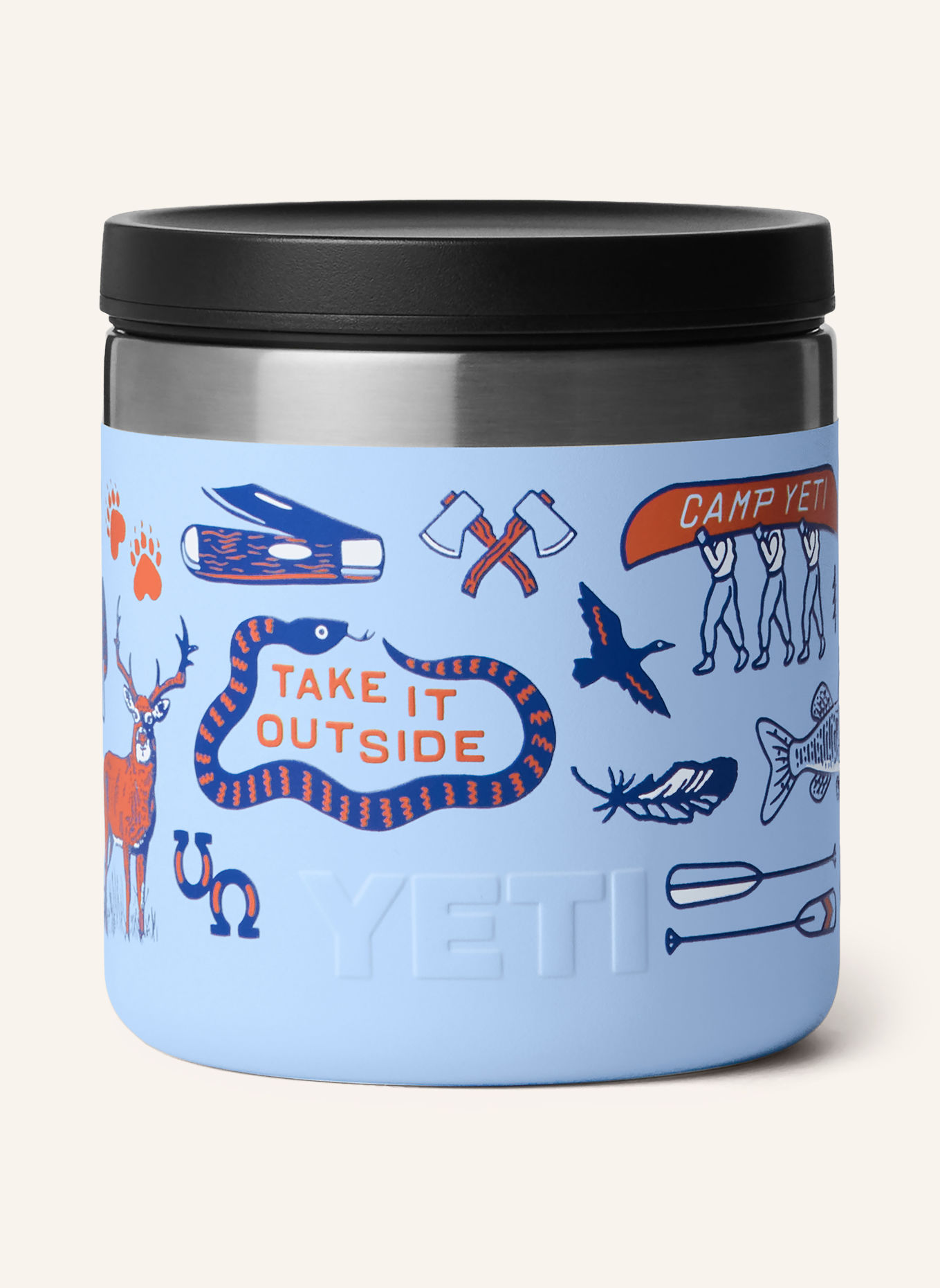 YETI Thermoslunchbox RAMBLER®: LICHTBLAUW / ORANJE / DONKERBLAUW
