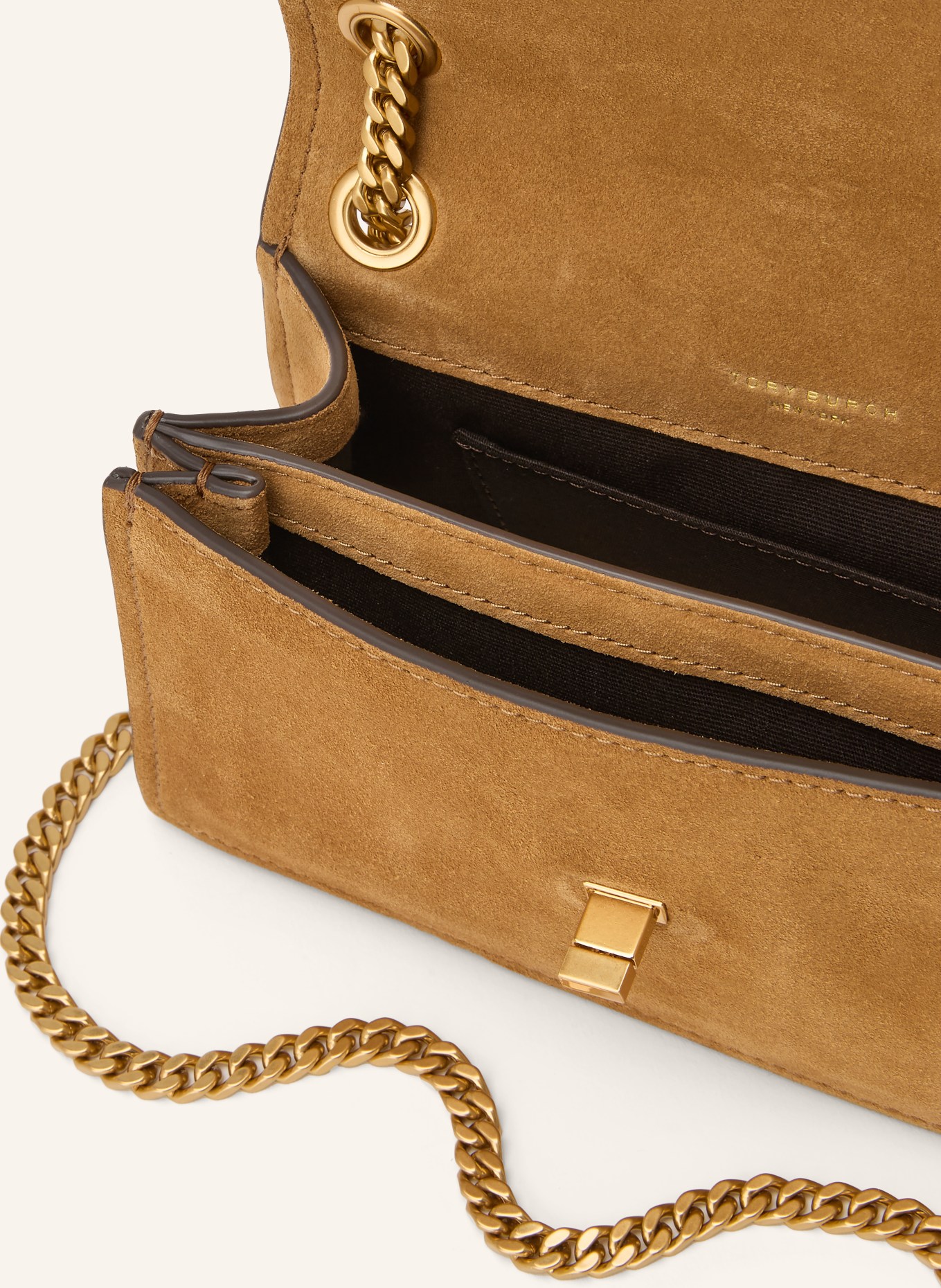 TORY BURCH Handtasche KIRA: COGNAC / GOLD