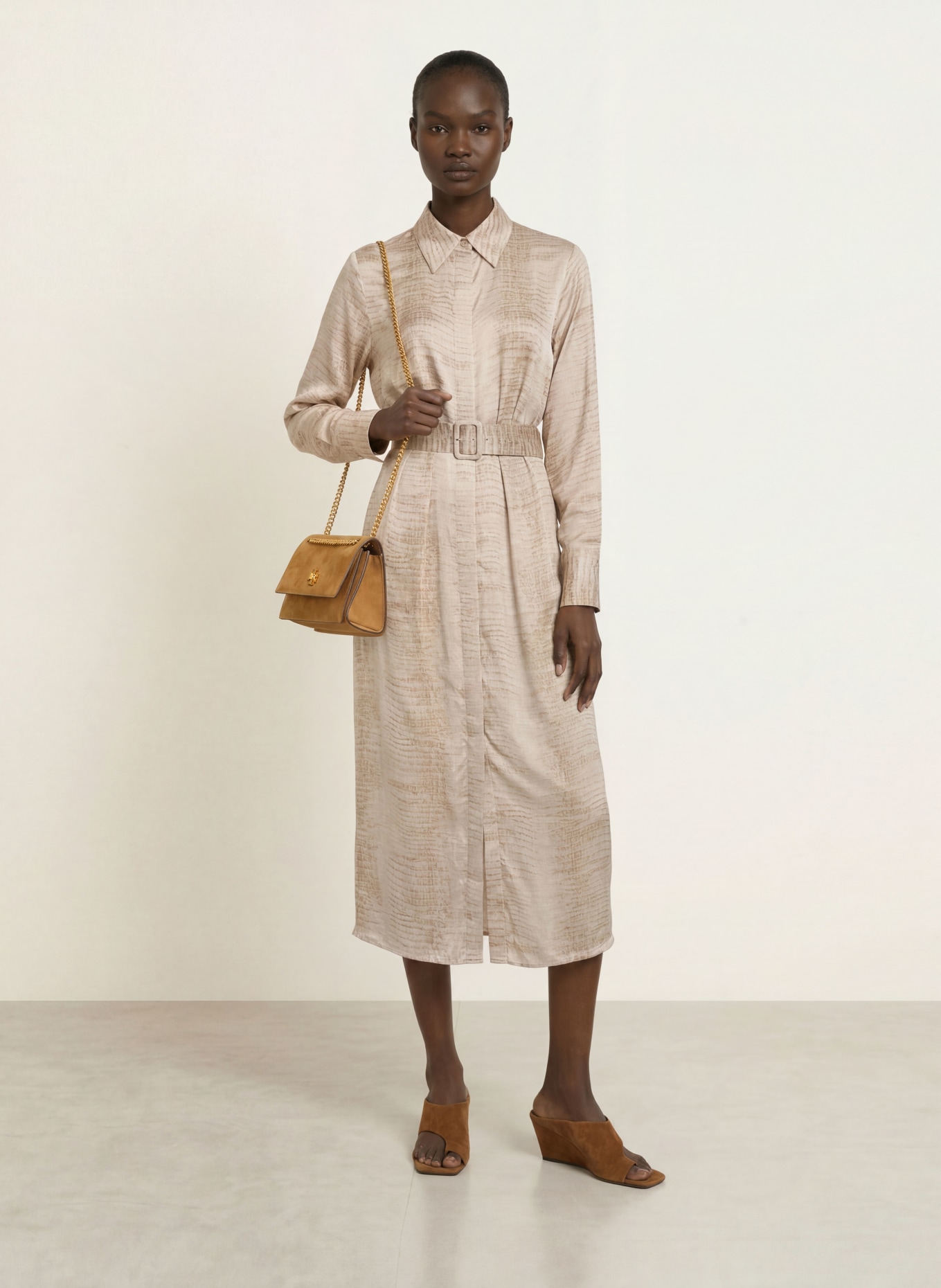 TORY BURCH KIRA handbag: COGNAC / GOLD