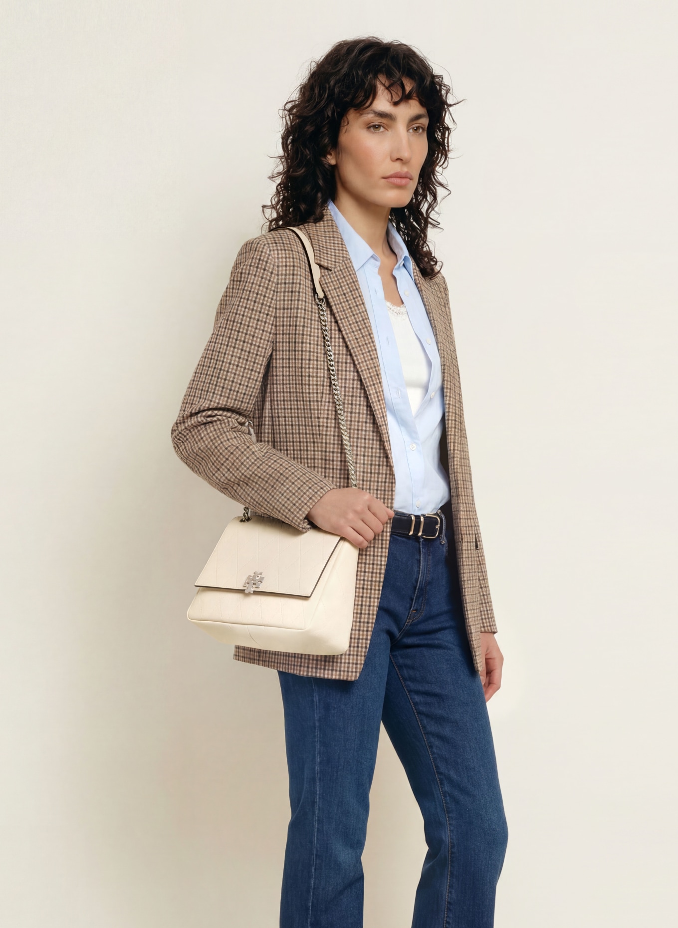 TORY BURCH Axelväska CHARLIE: VIT