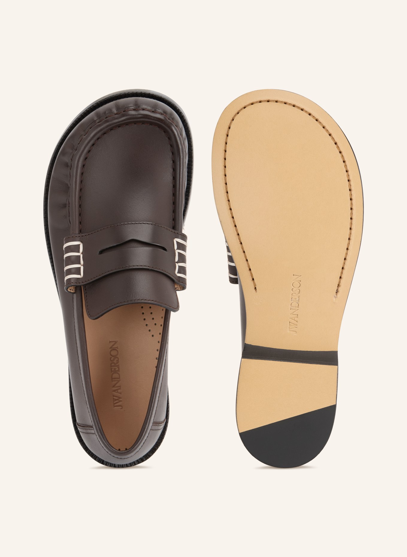 JW ANDERSON mocassins: MARRON FONCÉ