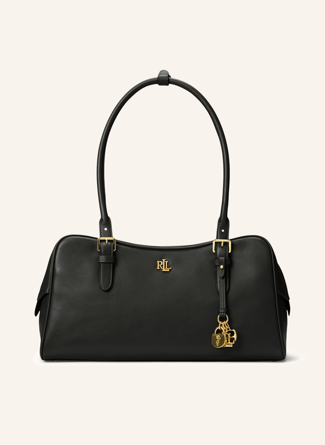 LAUREN RALPH LAUREN Handtasche MARCY LARGE: SCHWARZ / GOLD