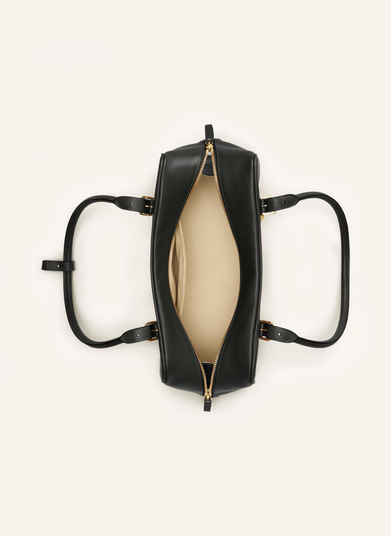 LAUREN RALPH LAUREN Handtasche MARCY LARGE: SCHWARZ / GOLD