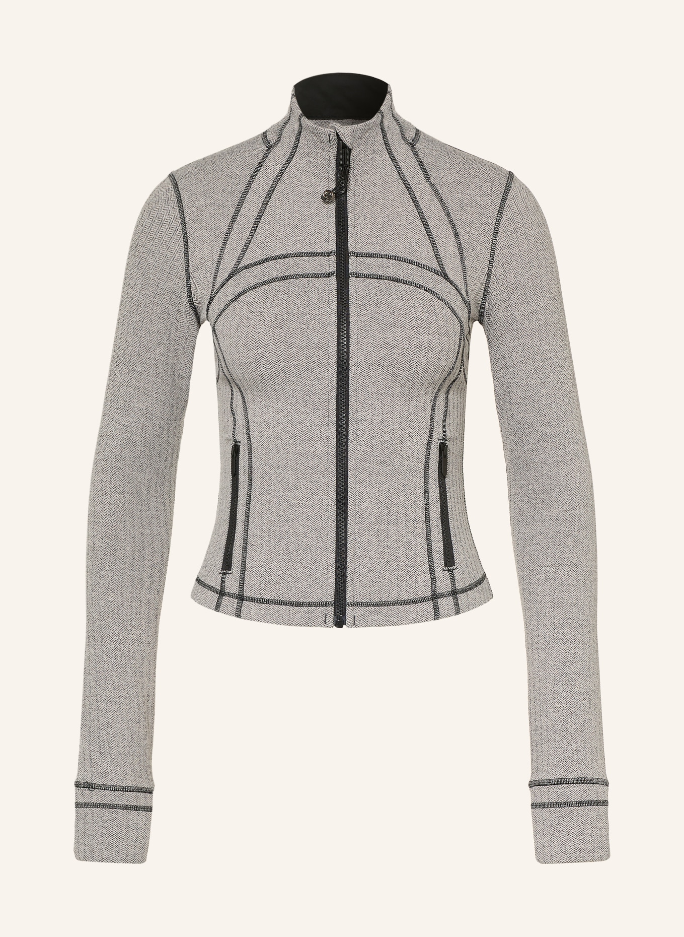 lululemon Trainingsjacke DEFINE CROPPED: HELLGRAU / DUNKELGRAU