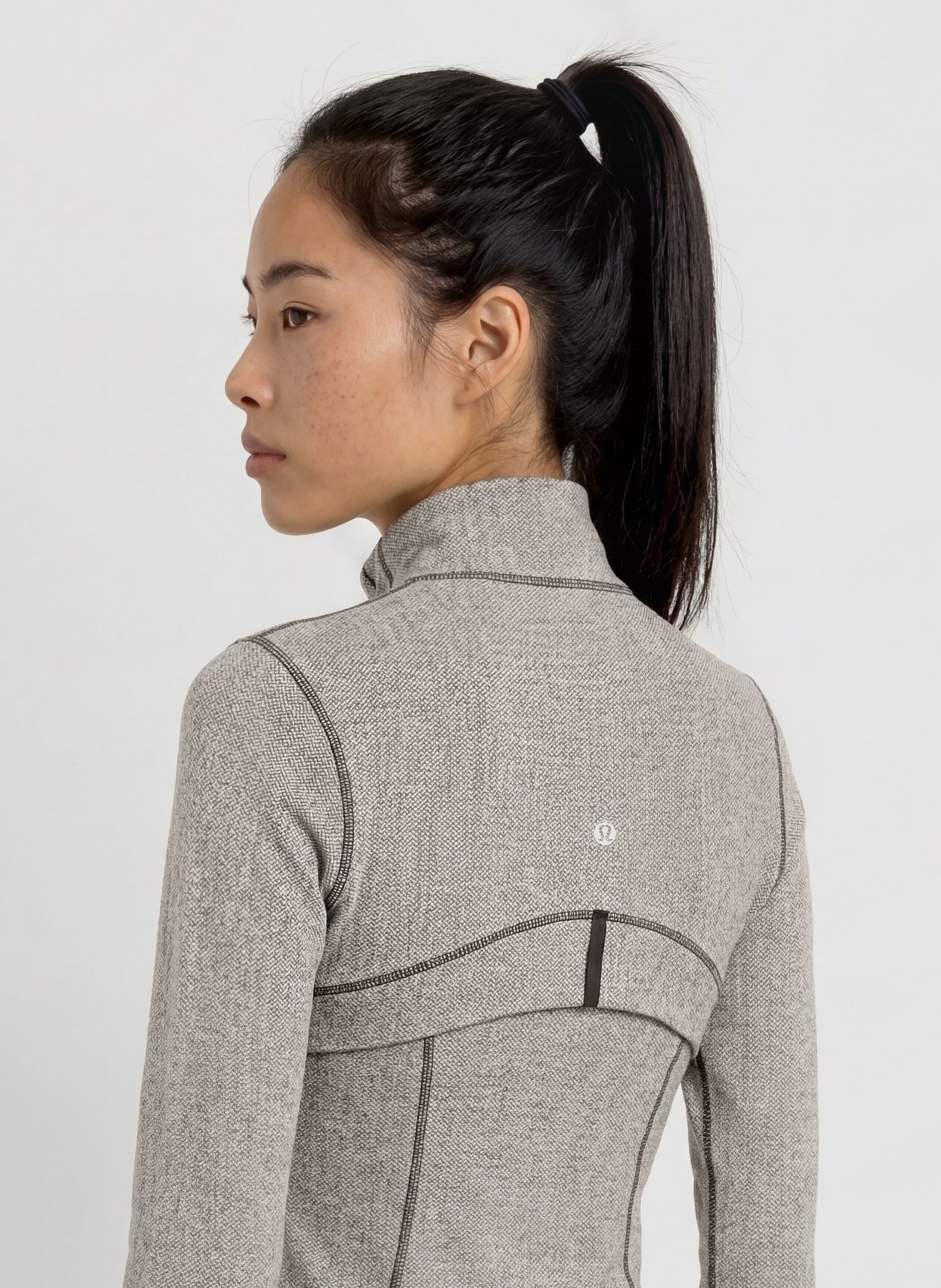 lululemon Trainingsjacke DEFINE CROPPED: HELLGRAU / DUNKELGRAU