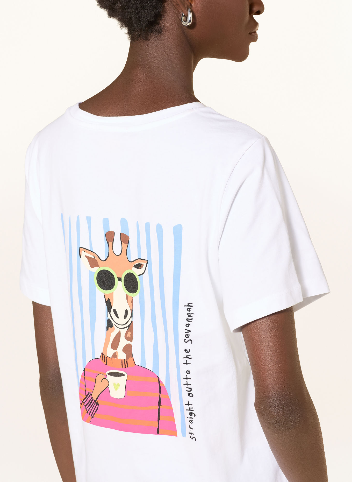 Smith & Soul T-Shirt: WEISS / BEIGE / PINK