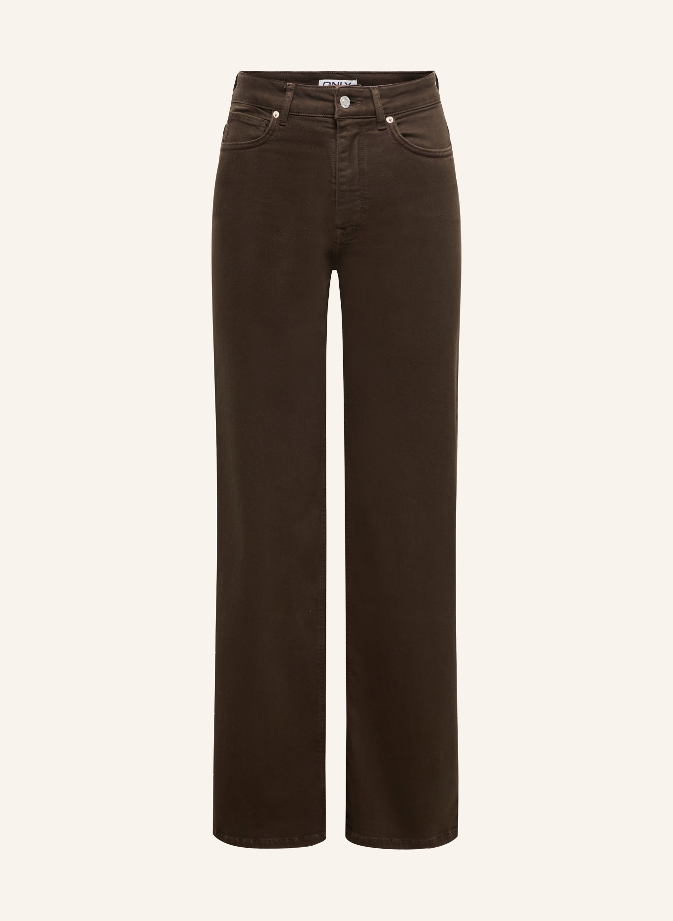 ONLY Wide Leg Jeans: Dark Brown Denim