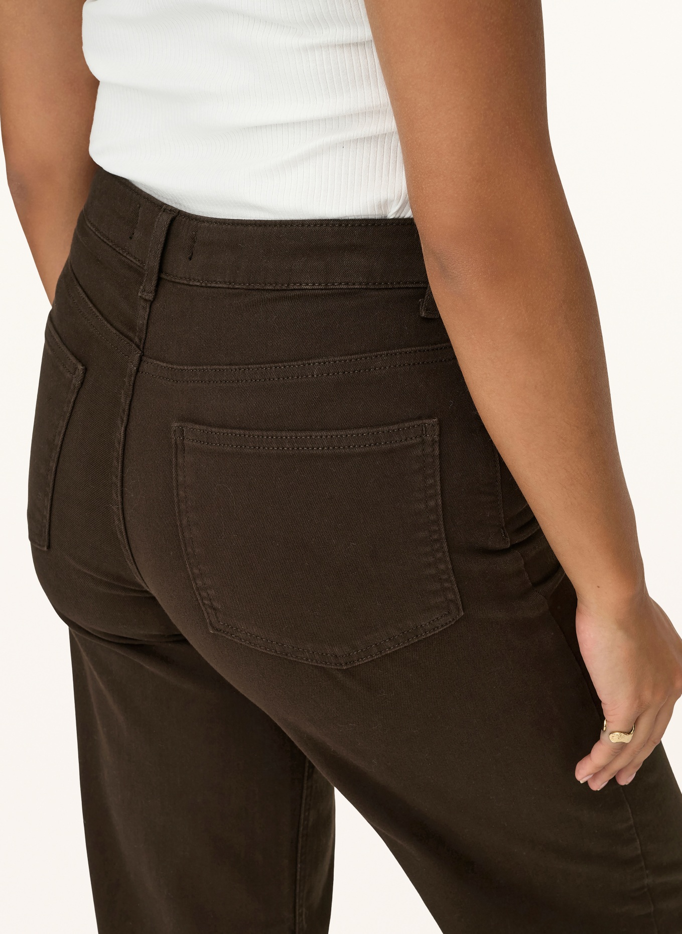 ONLY Wide Leg Jeans: Dark Brown Denim