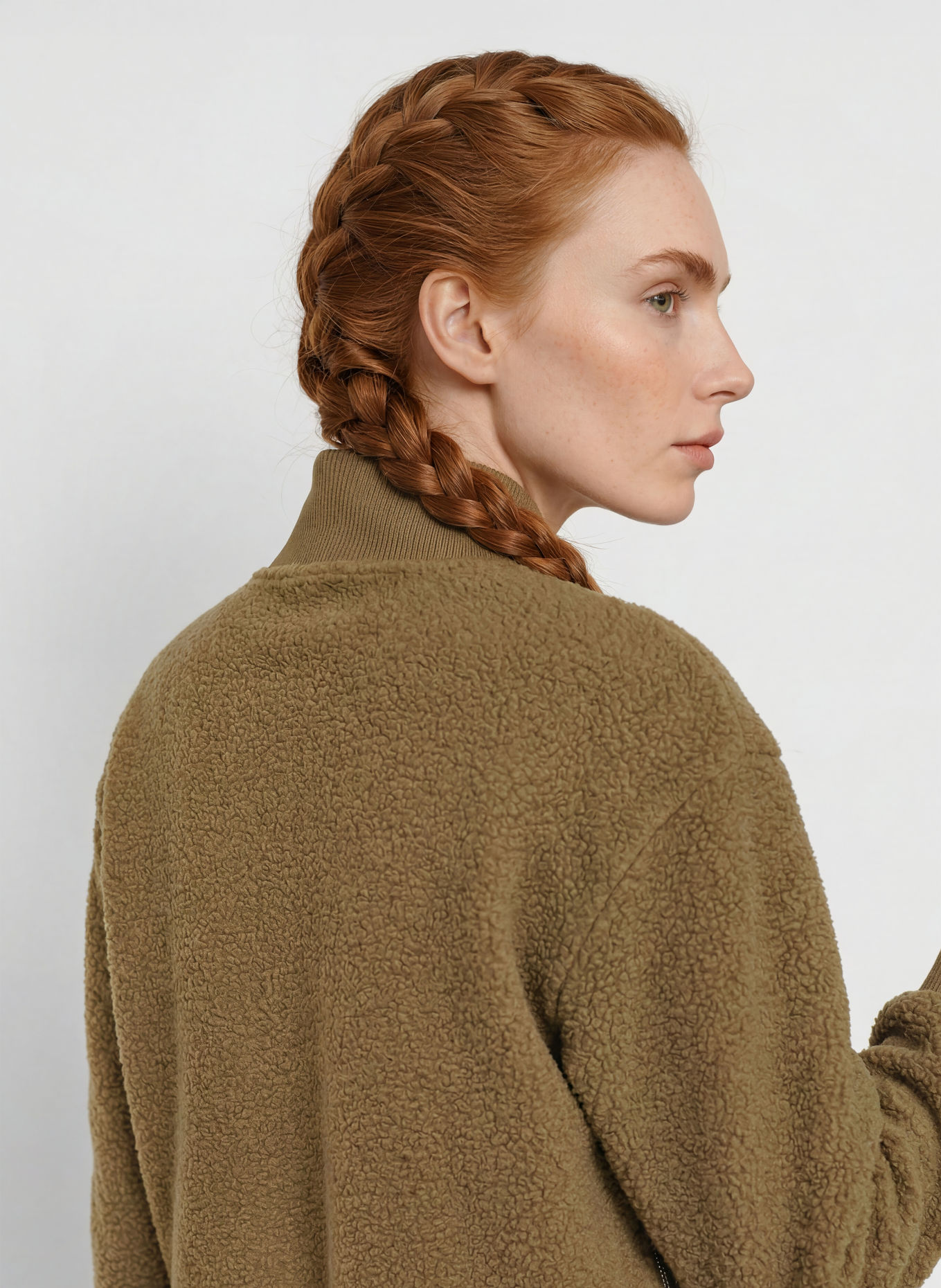 VARLEY MUMFORD fleece pullover: OLIVE