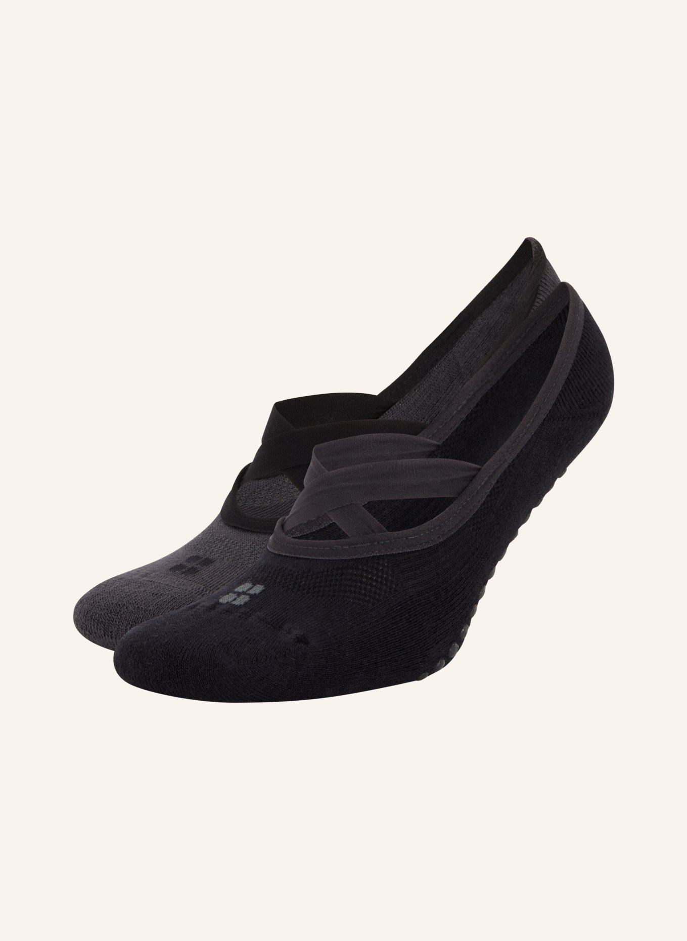 Sweaty Betty 2-pack yoga- och pilates-strumpor BALLET GRIPPER: SVART / GRÅ