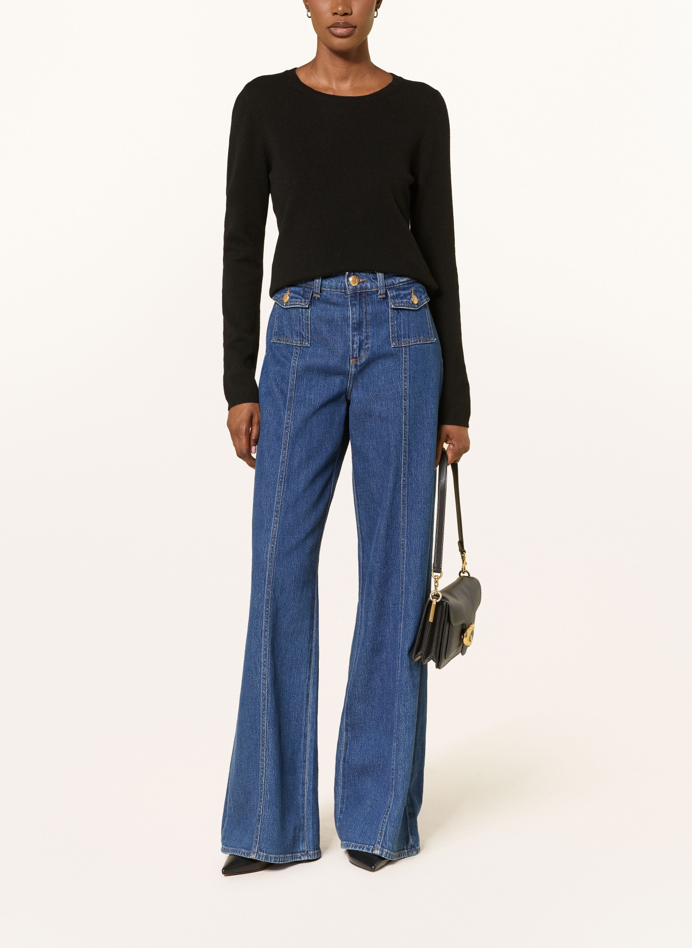 FTC CASHMERE Cashmere-Pullover: SCHWARZ
