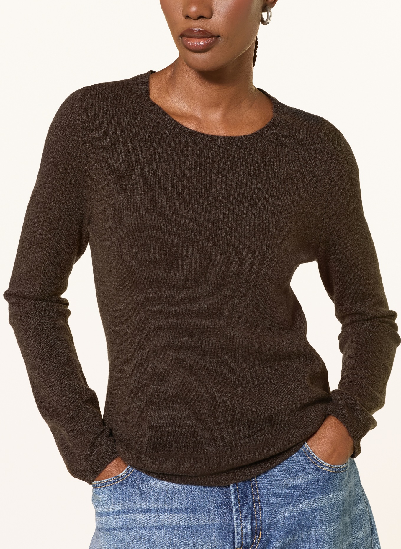 FTC CASHMERE Pull en cachemire: MARRON FONCÉ