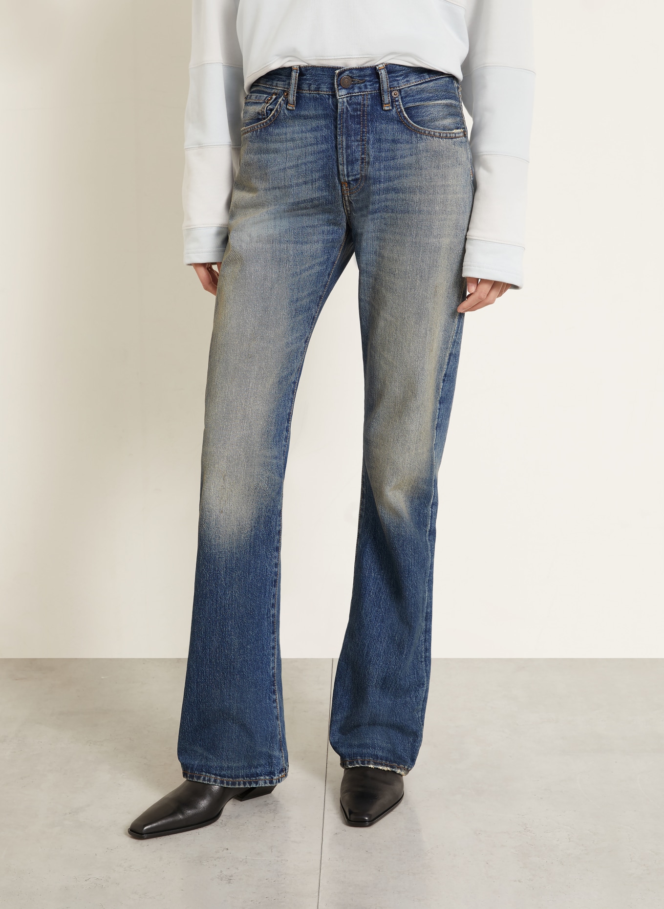 Acne Studios Bootcut jeans: 863 MID BLUE