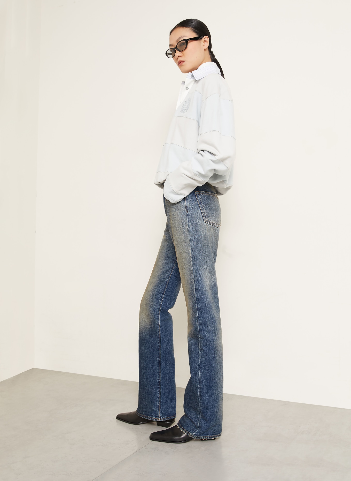 Acne Studios Bootcut jeans: 863 MID BLUE