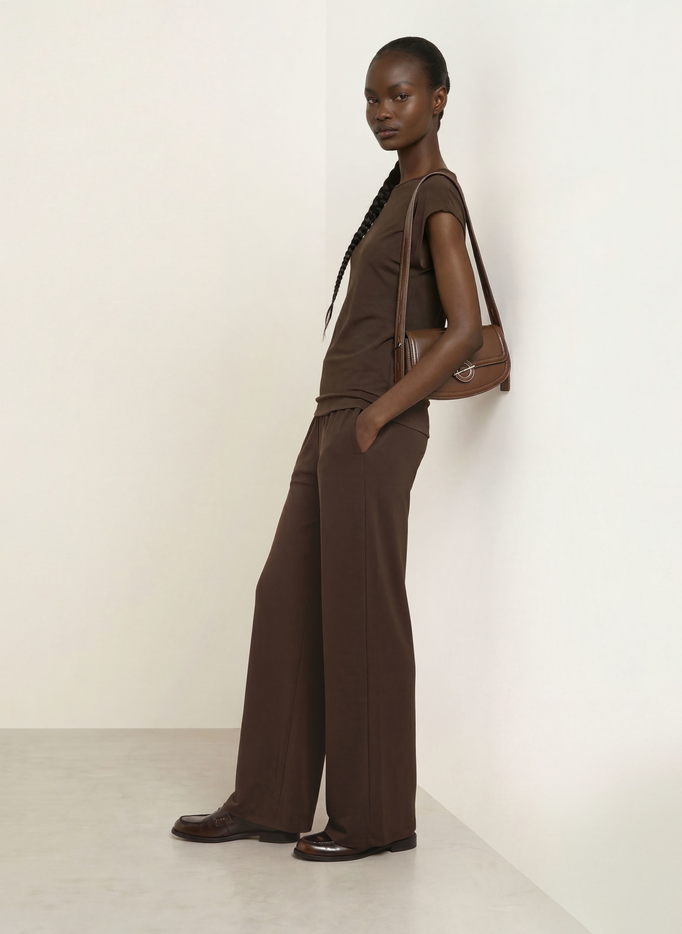 SAMSØE  SAMSØE Marlene-broek SAUMI: MARRON FONCÉ