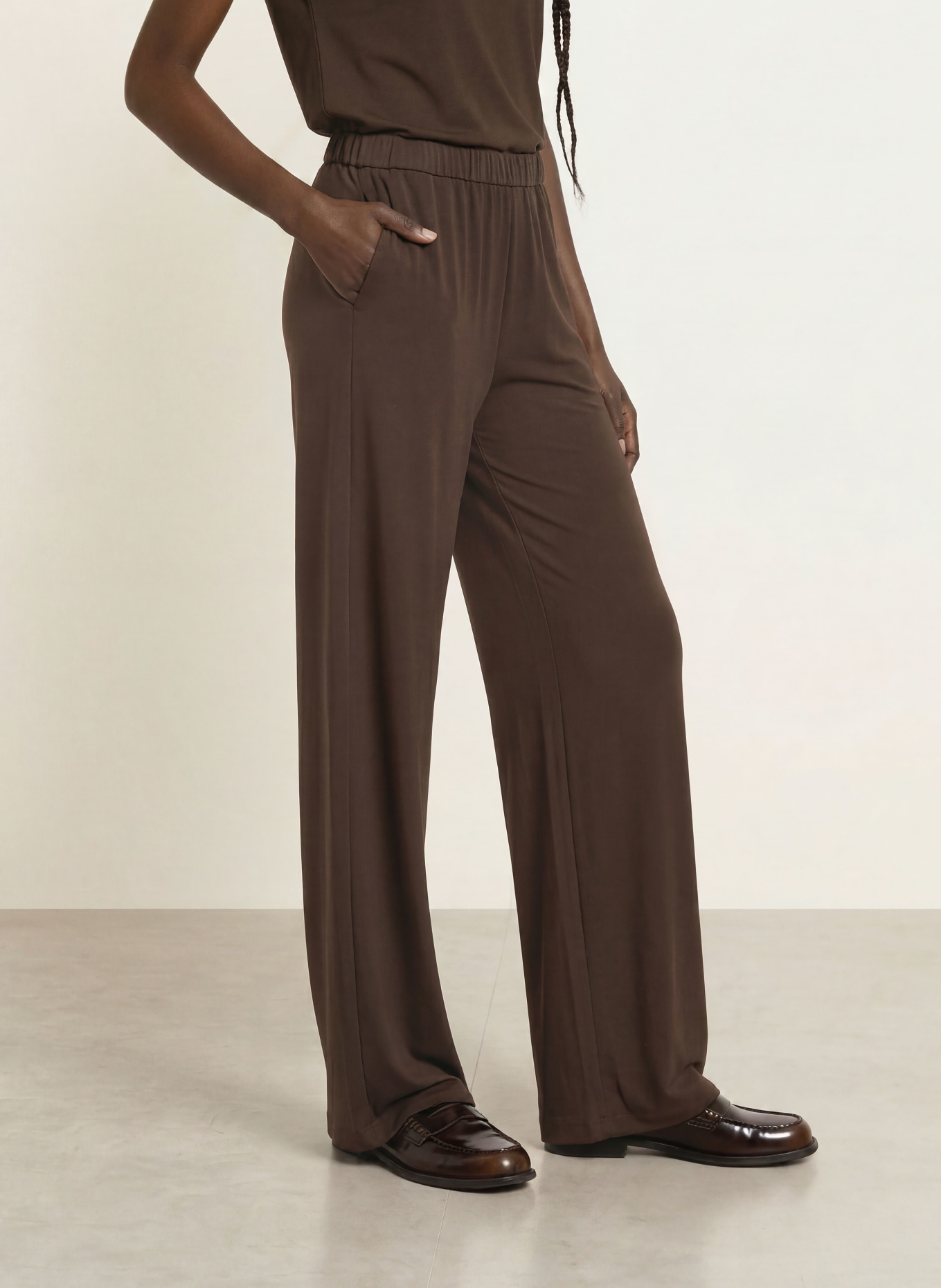 SAMSØE  SAMSØE Marlene-broek SAUMI: MARRON FONCÉ