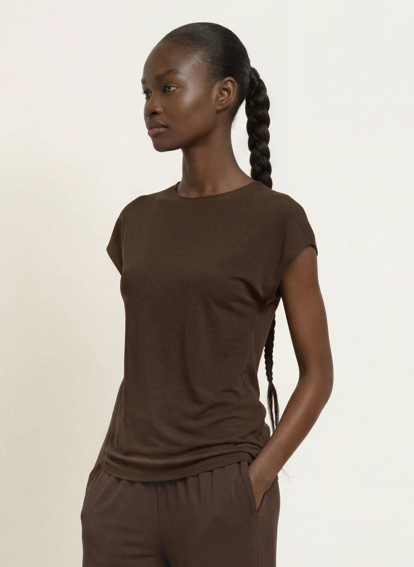 SAMSØE  SAMSØE SAUMI blouse top: DARK BROWN