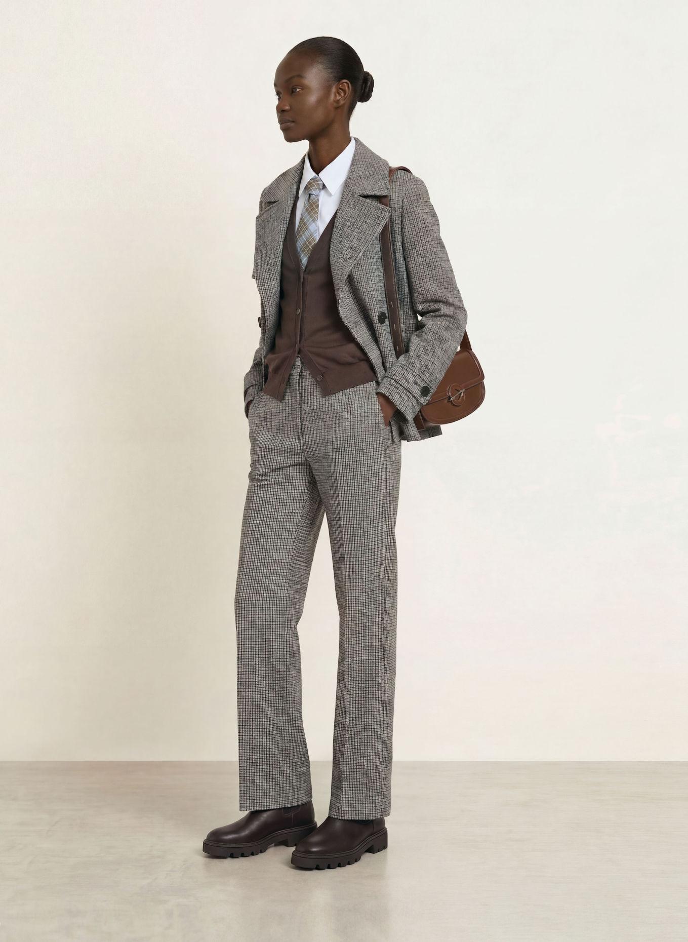 SAMSØE  SAMSØE Trousers SAHEAVEN: GRAY / BLACK