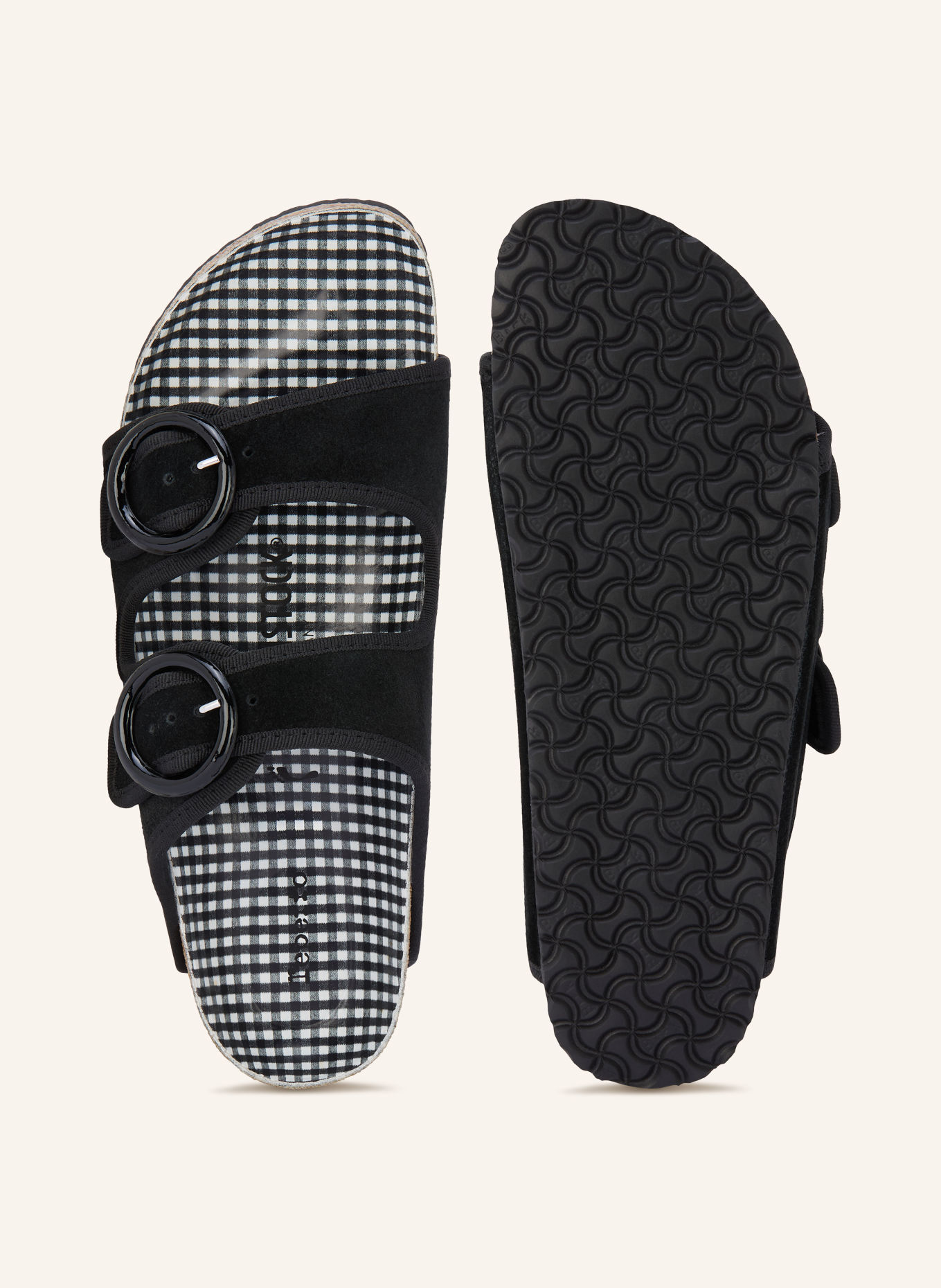 1774 BIRKENSTOCK Sandales ouvertes REPETTO ARIZONA ROUND BUCKLE: NOIR
