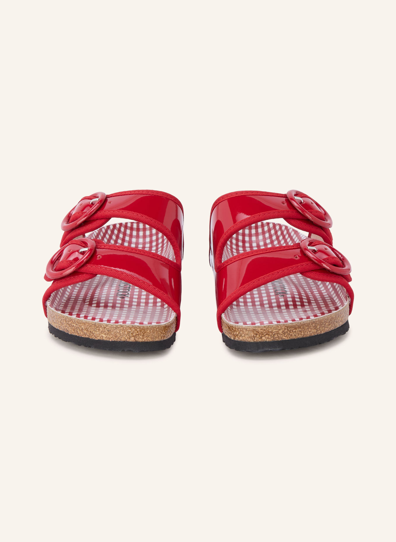 1774 BIRKENSTOCK Sandales ouvertes REPETTO ARIZONA ROUND BUCKLE: ROUGE