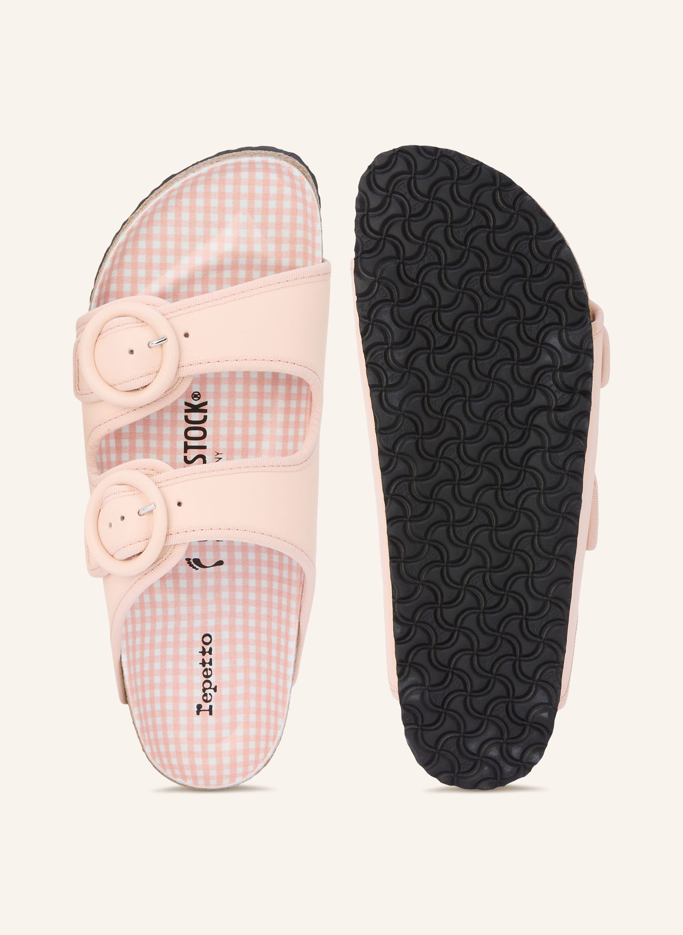 1774 BIRKENSTOCK Sandales ouvertes REPETTO ARIZONA ROUND BUCKLE: ROSE CLAIR