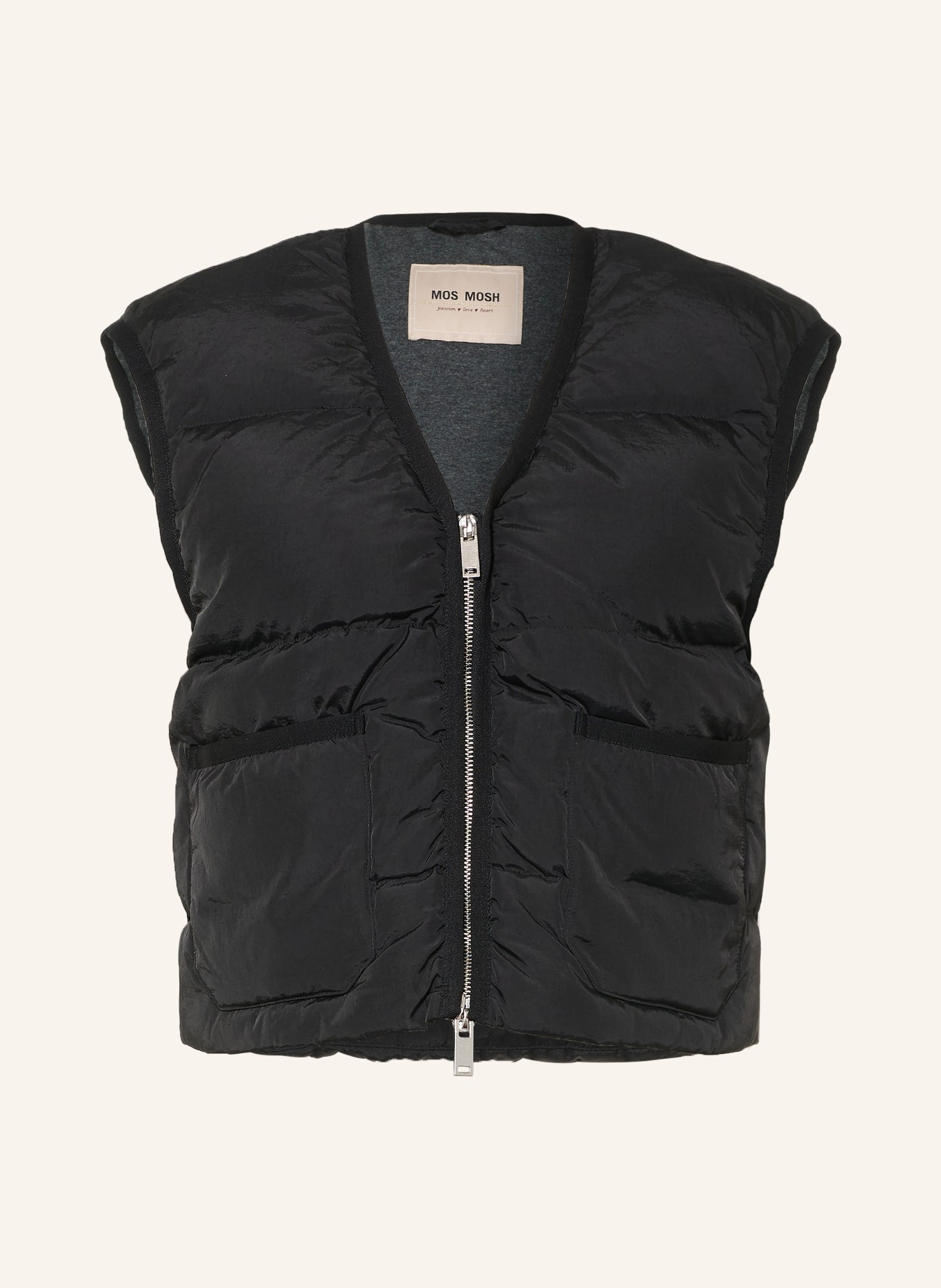 MOS MOSH Donzen bodywarmer MMMANJA: ZWART
