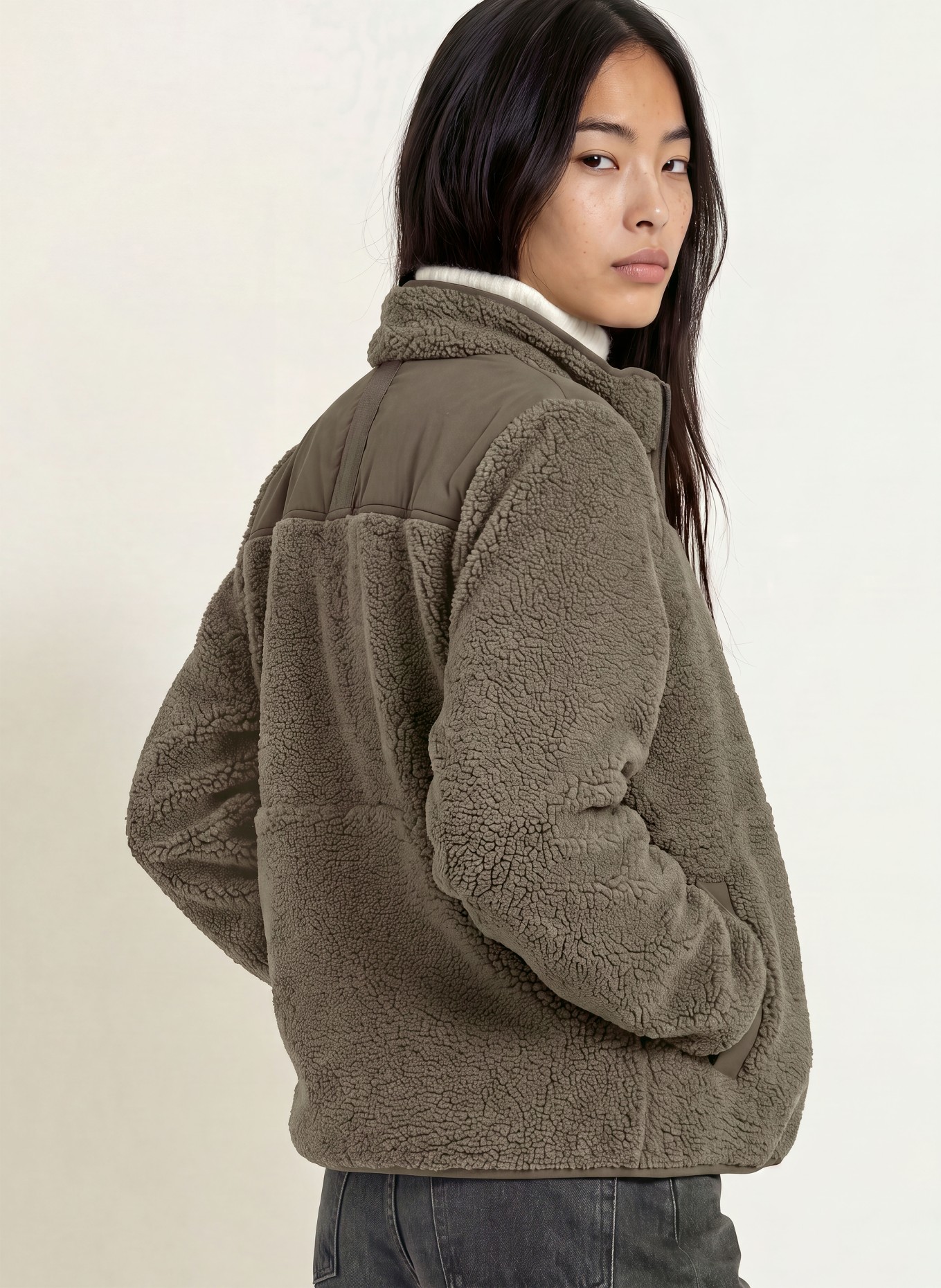 MOS MOSH Teddyfell-Jacke MMELISA ELI: OLIV