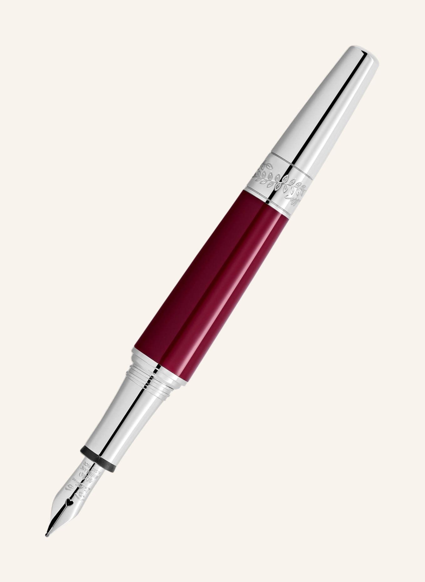 MONTBLANC Stylo plume MARIA CALLAS ÉDITION SPÉCIALE: ROUGE / ARGENT