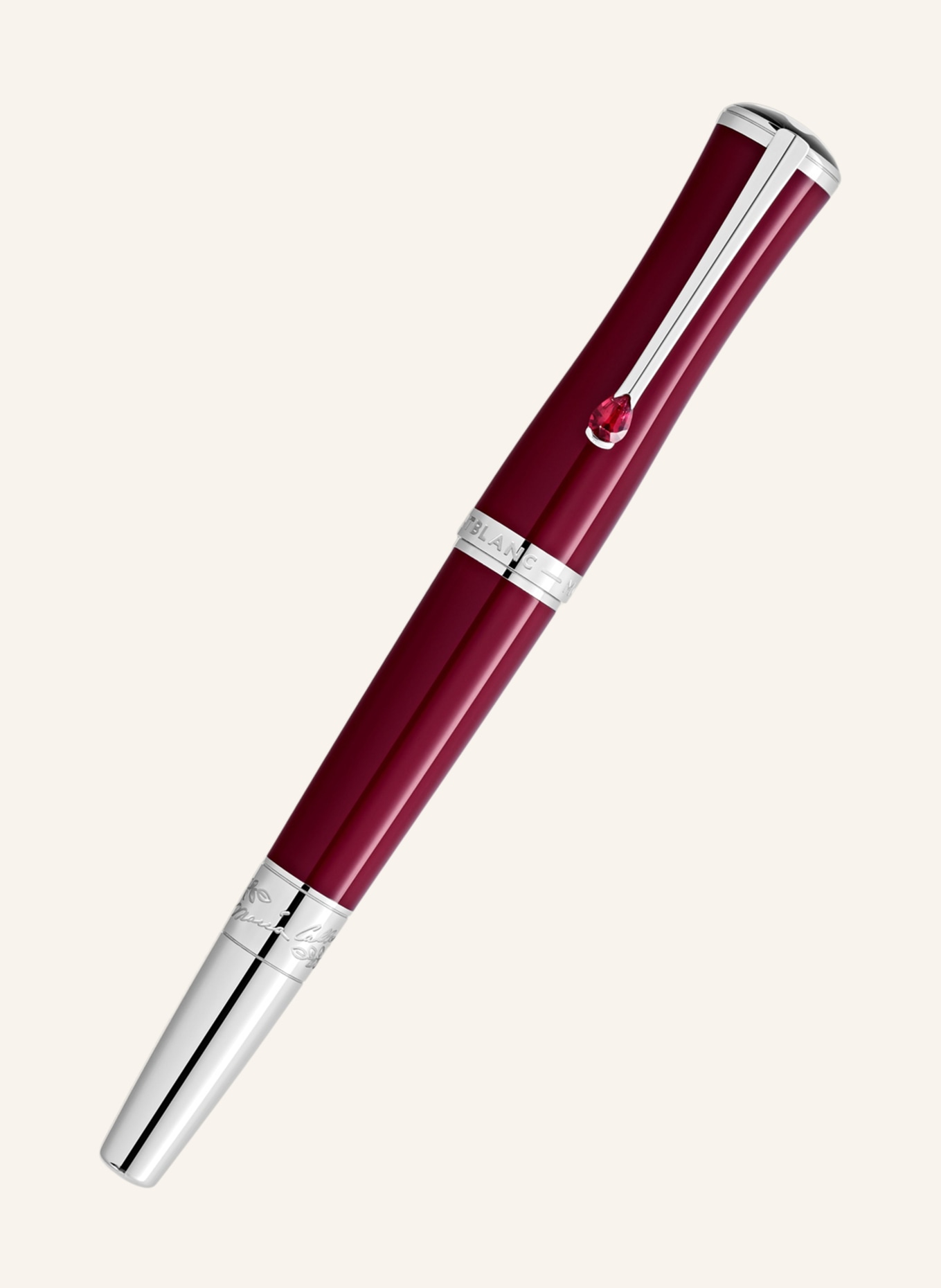 MONTBLANC Stylo plume MARIA CALLAS ÉDITION SPÉCIALE: ROUGE / ARGENT