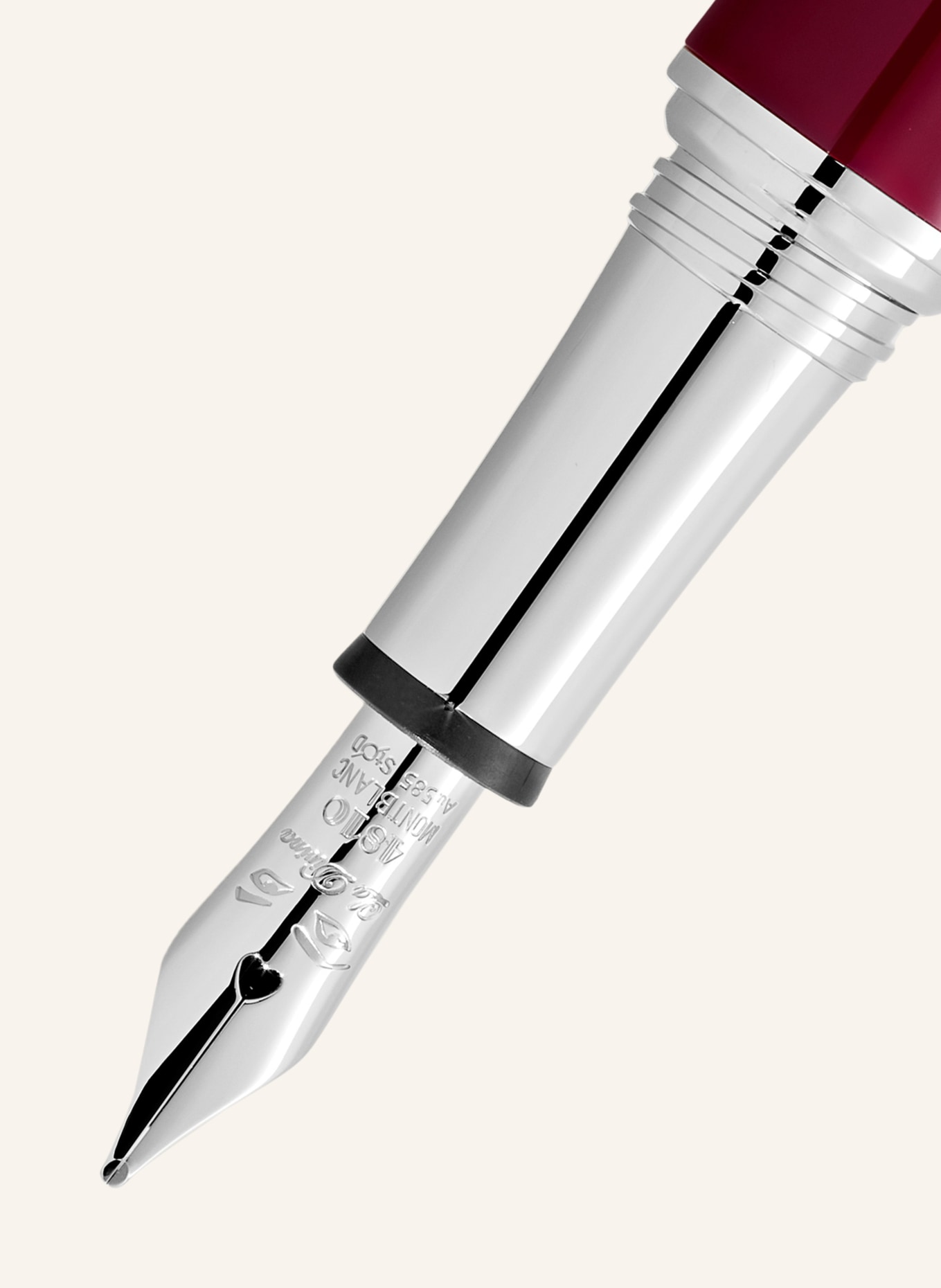 MONTBLANC Stylo plume MARIA CALLAS ÉDITION SPÉCIALE: ROUGE / ARGENT