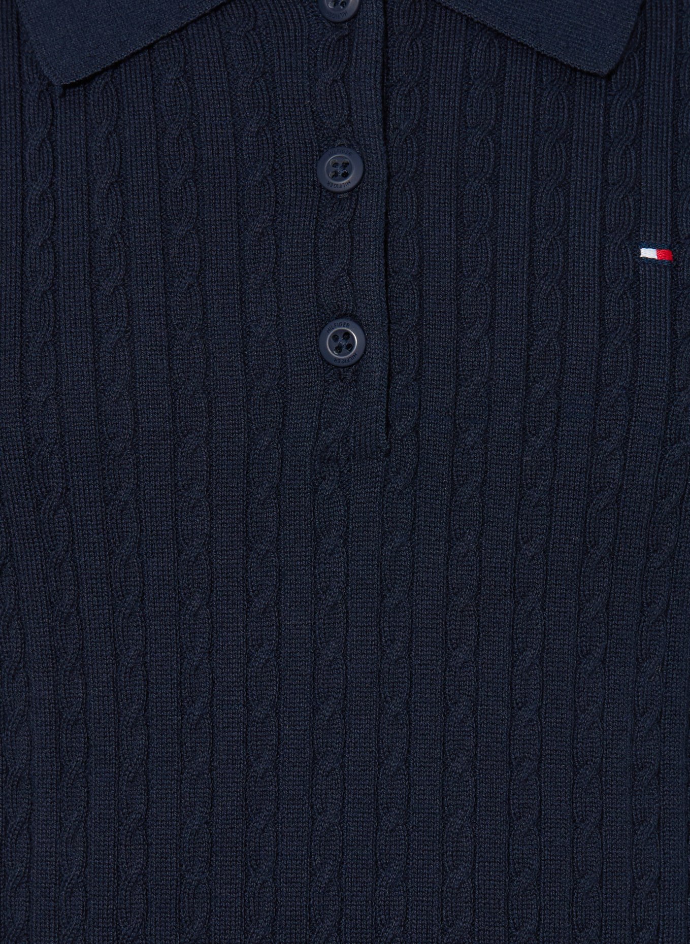 TOMMY HILFIGER Rochie polo din tricot: ALBASTRU ÎNCHIS