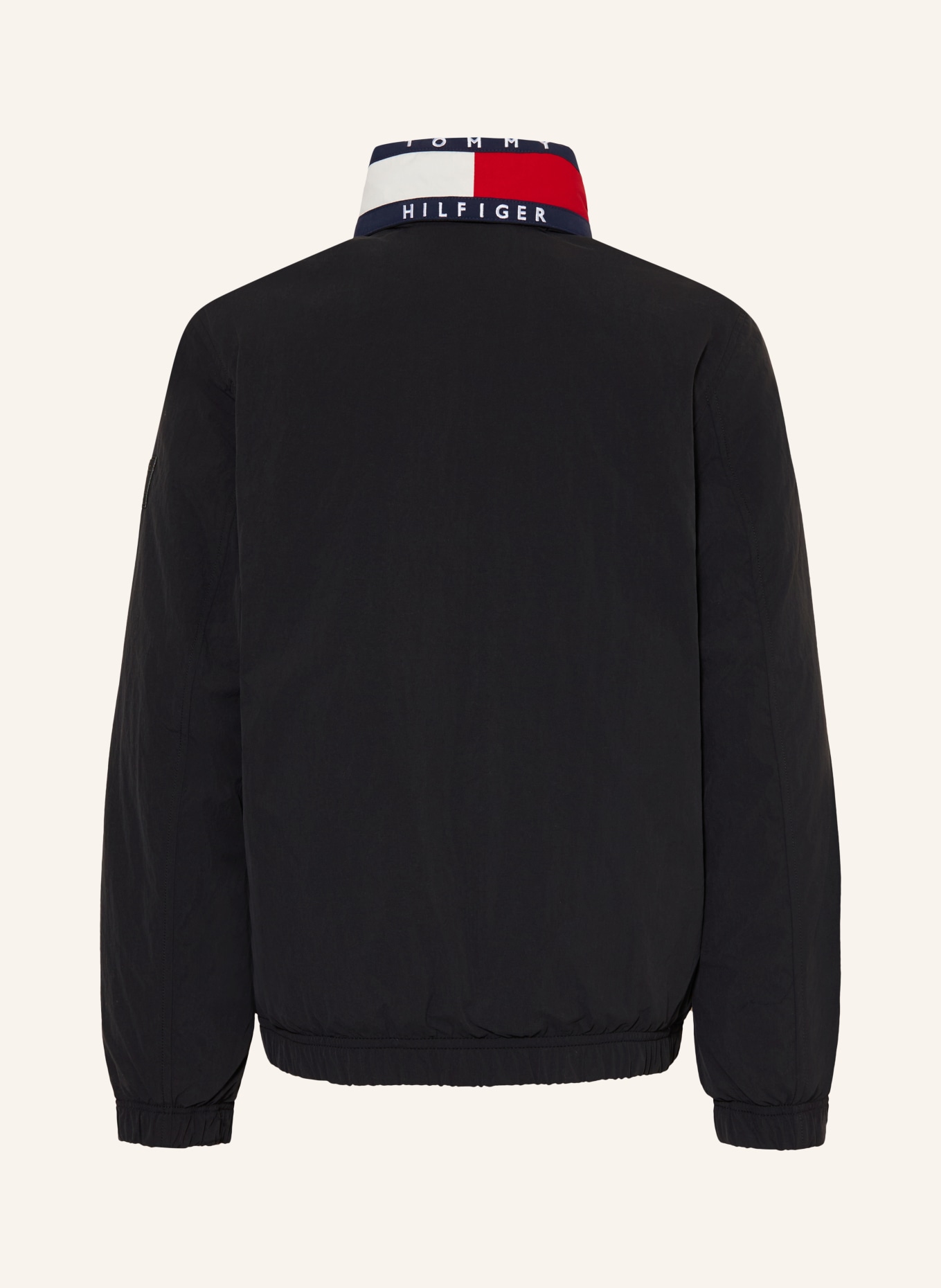 TOMMY HILFIGER Blouson: SCHWARZ / ROT / DUNKELBLAU