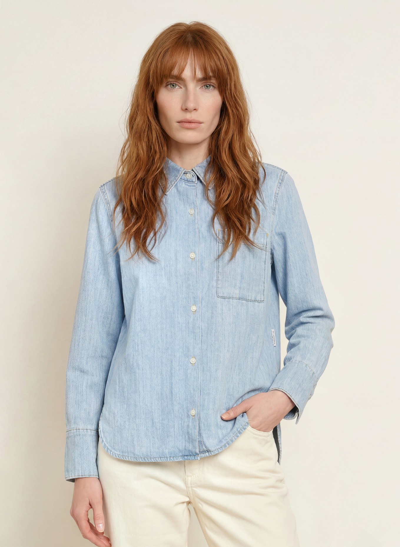 Marc O'Polo Jeansbluse: HELLBLAU