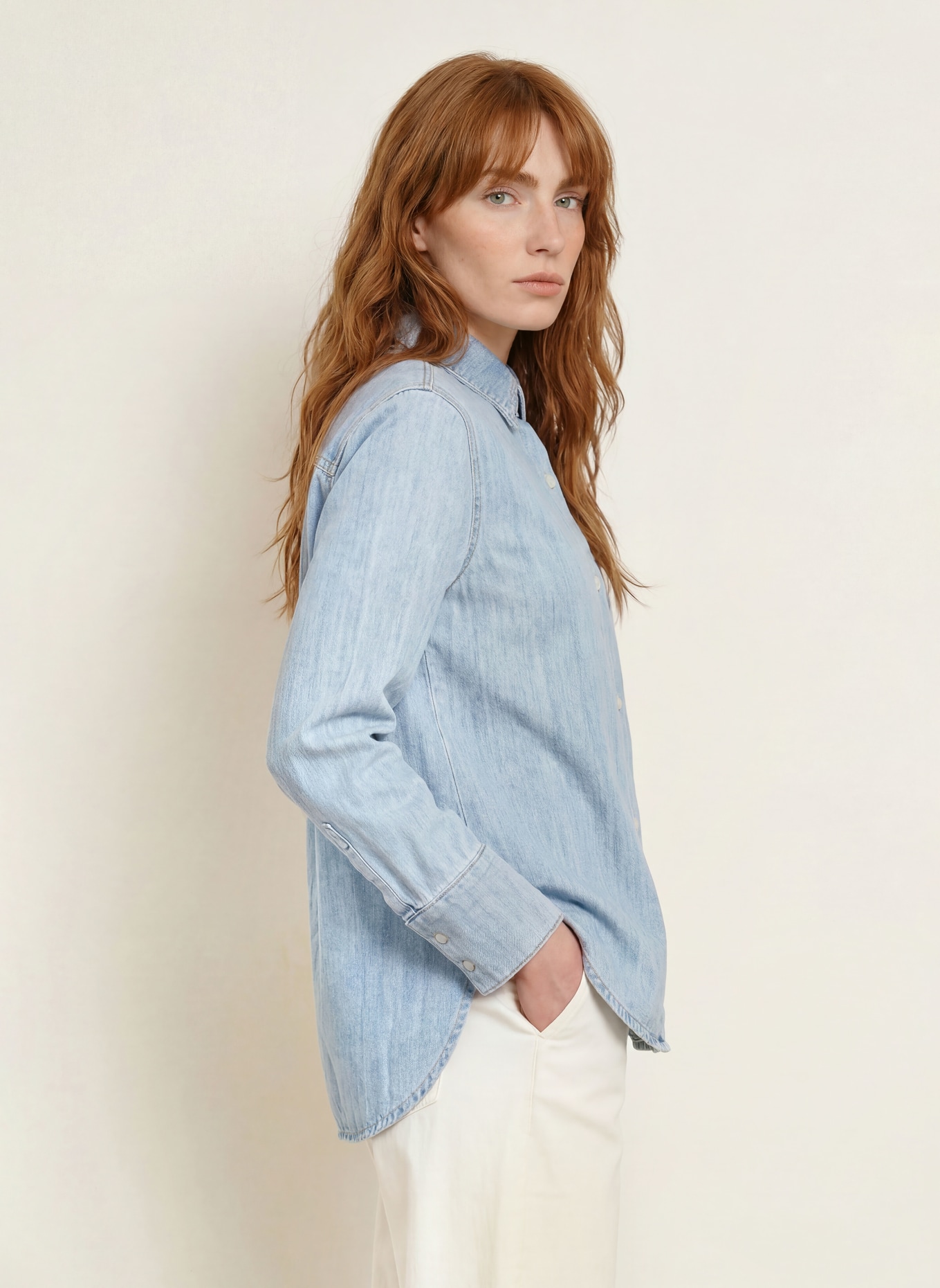 Marc O'Polo Jeansbluse: HELLBLAU
