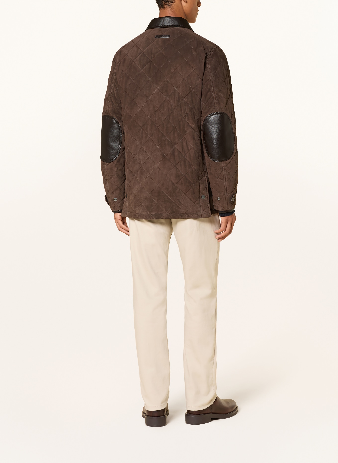 GANT Leather jacket: DARK BROWN