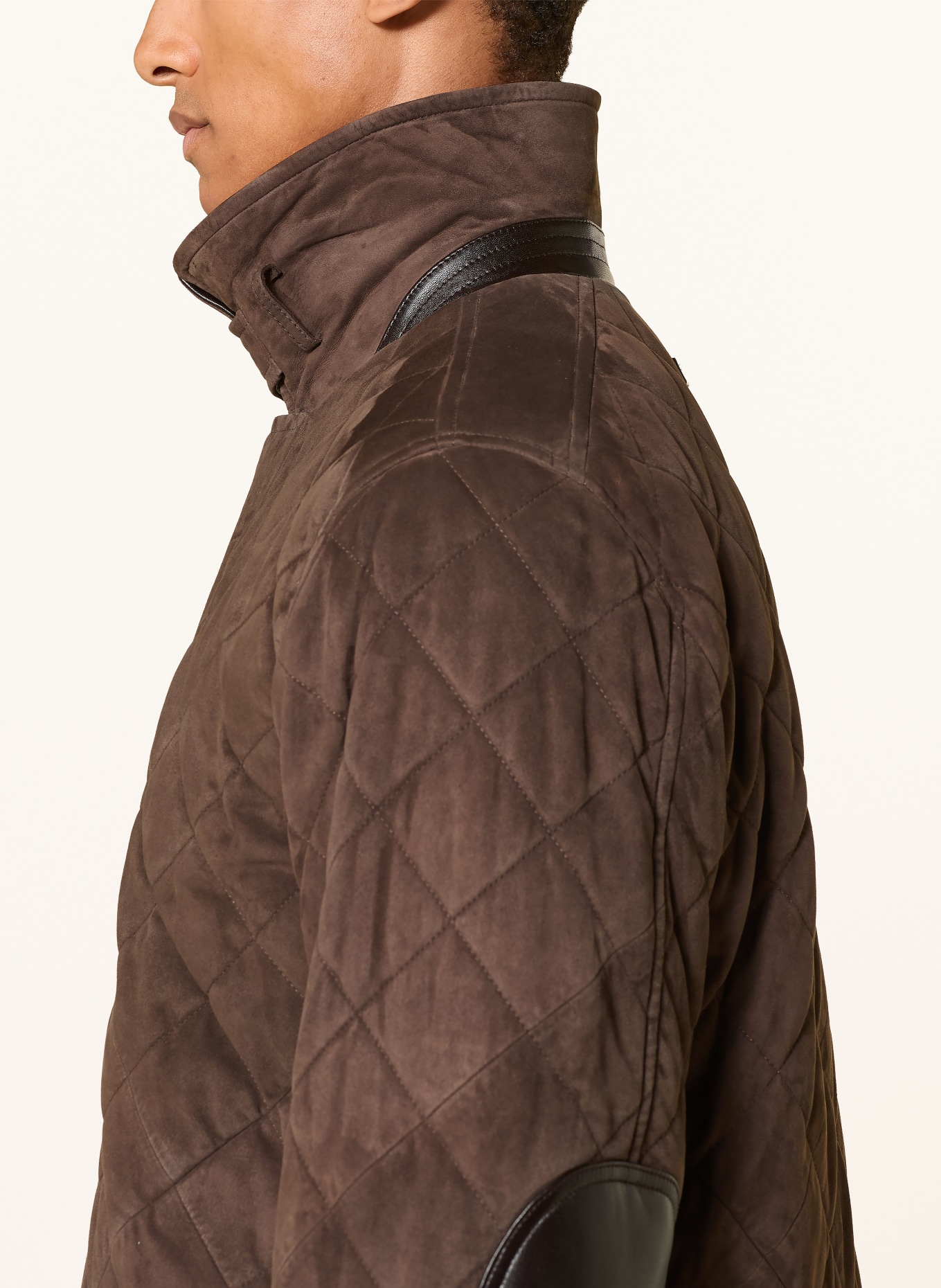GANT Leather jacket: DARK BROWN
