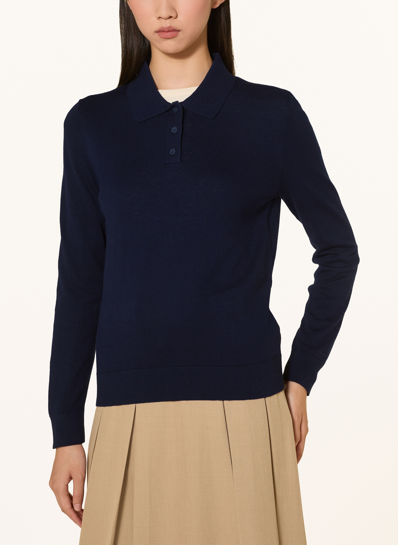 GANT Polo en maille: BLEU FONCÉ